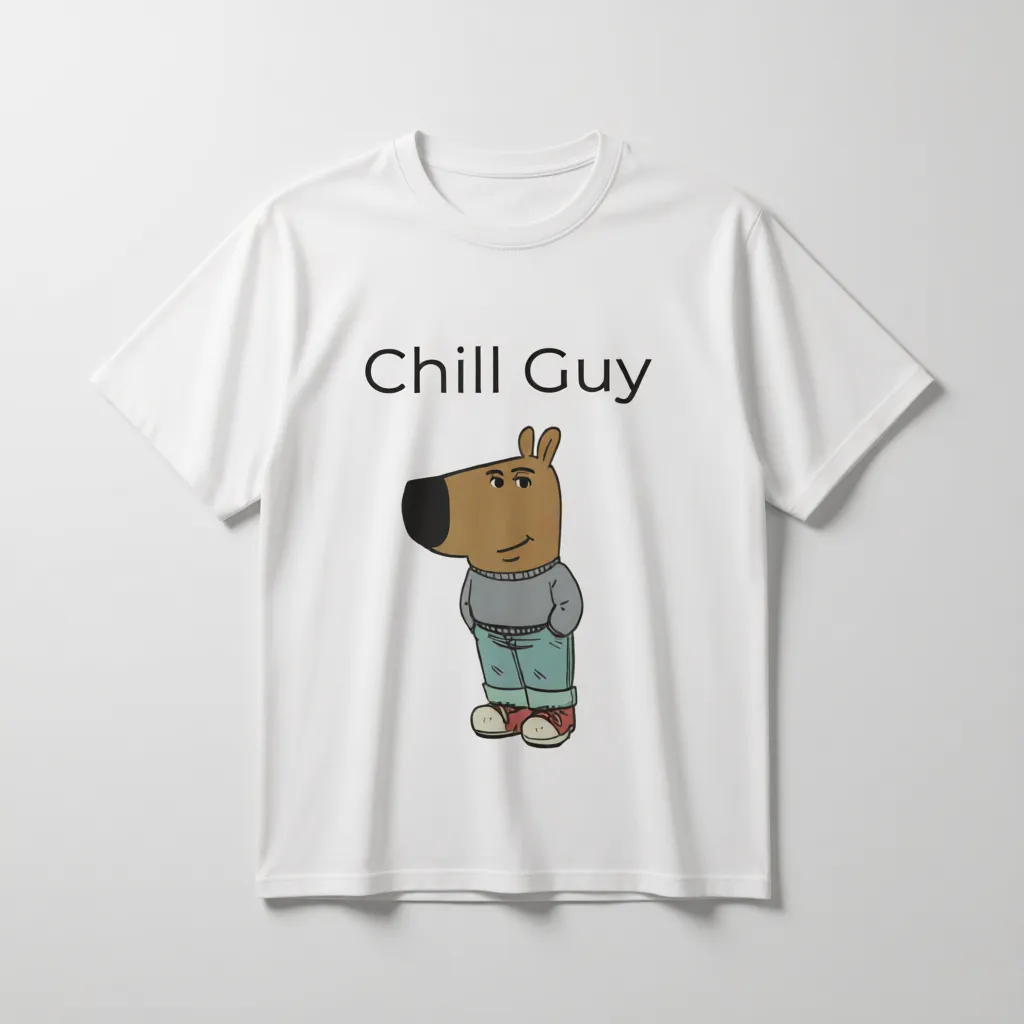 Premium Men's Chill Guy Printed T-Shirt - alternate view