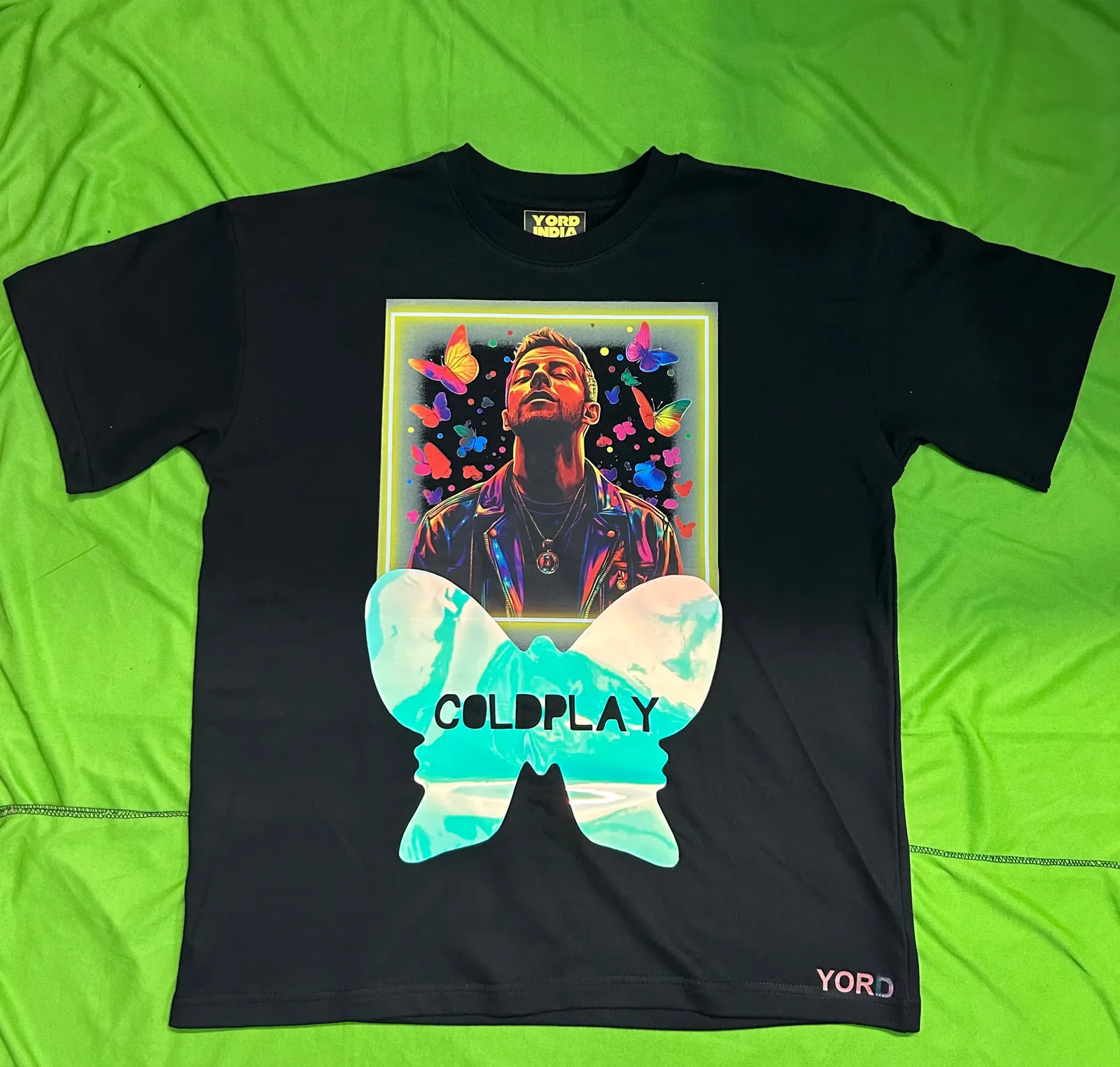 Coldplay Chris Martin Butterfly Glow-in-Dark T-Shirt