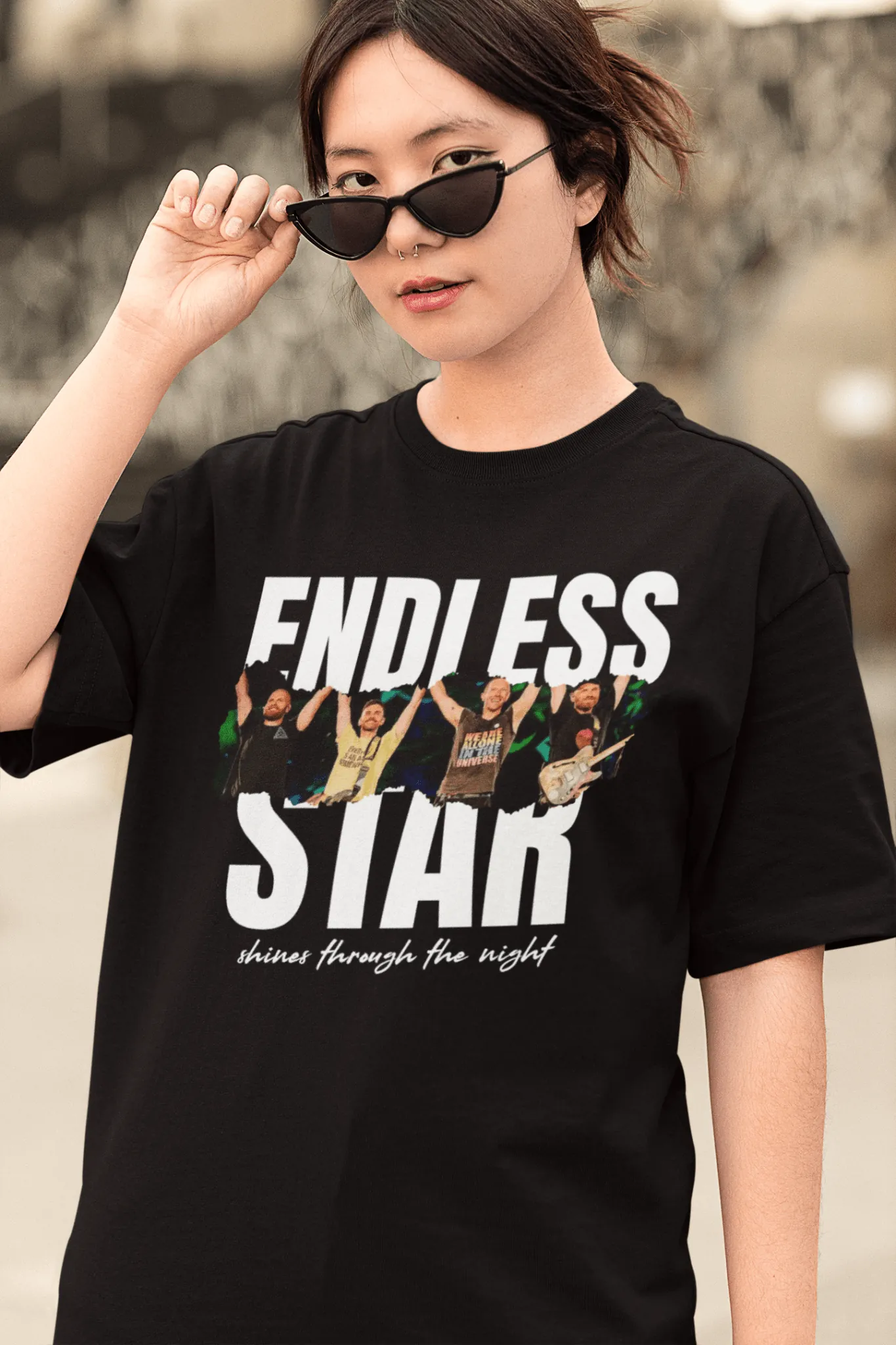 Coldplay Concert Oversized T-Shirt – Premium French Terry Cotton 240 GSM - alternate view
