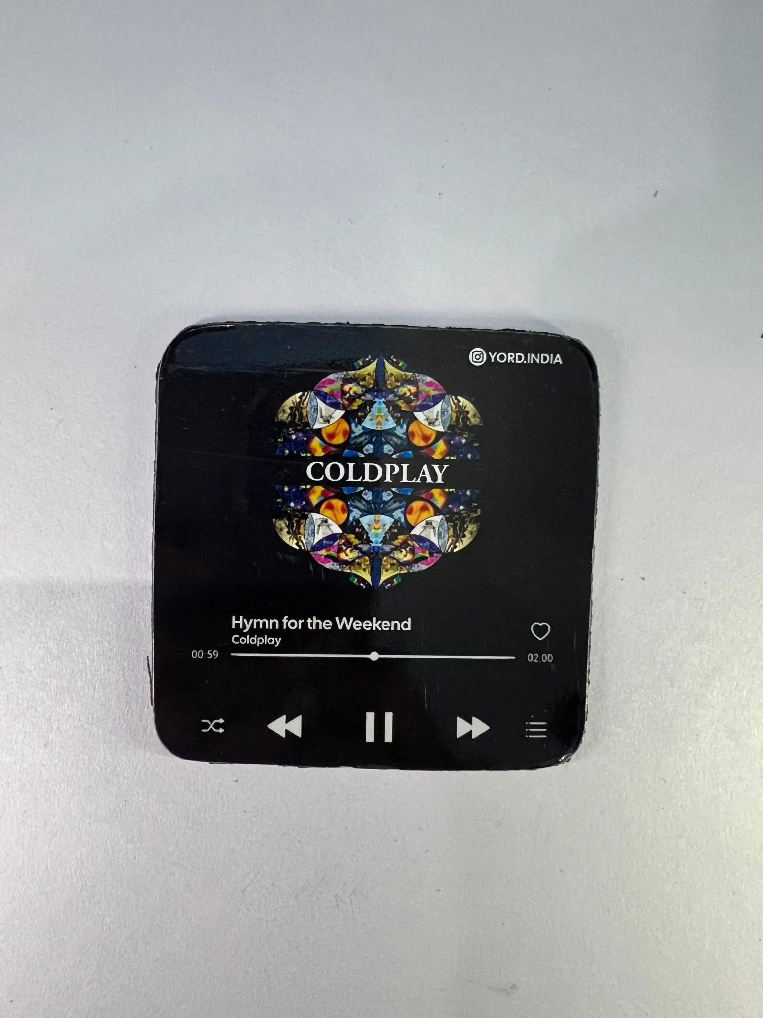 ['Coldplay India tour fridge magnets pack of 10. 0.7mm thickness, 7x7cm square shaped by YORD (Refrigerator Magnets) - photo 1 of 11', 'Coldplay India tour fridge magnets pack of 10. 0.7mm thickness, 7x7cm square shaped by YORD (Refrigerator Magnets) - photo 2 of 11', 'Coldplay India tour fridge magnets pack of 10. 0.7mm thickness, 7x7cm square shaped by YORD (Refrigerator Magnets) - photo 3 of 11', 'Coldplay India tour fridge magnets pack of 10. 0.7mm thickness, 7x7cm square shaped by YORD (Refrigerator Ma
