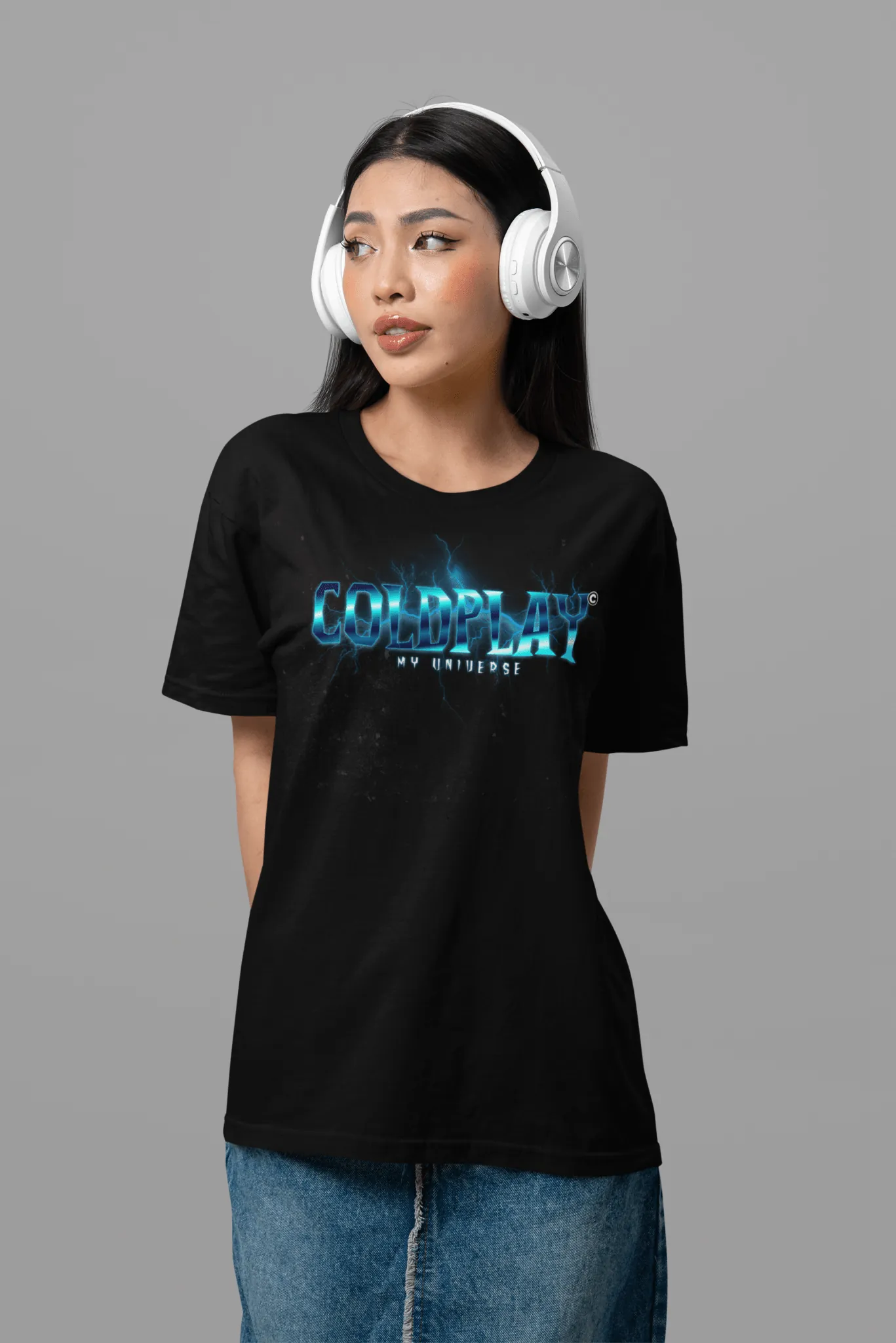 Coldplay "My Universe" Oversize Premium French Terry Cotton T-Shirt - 240 GSM - alternate view