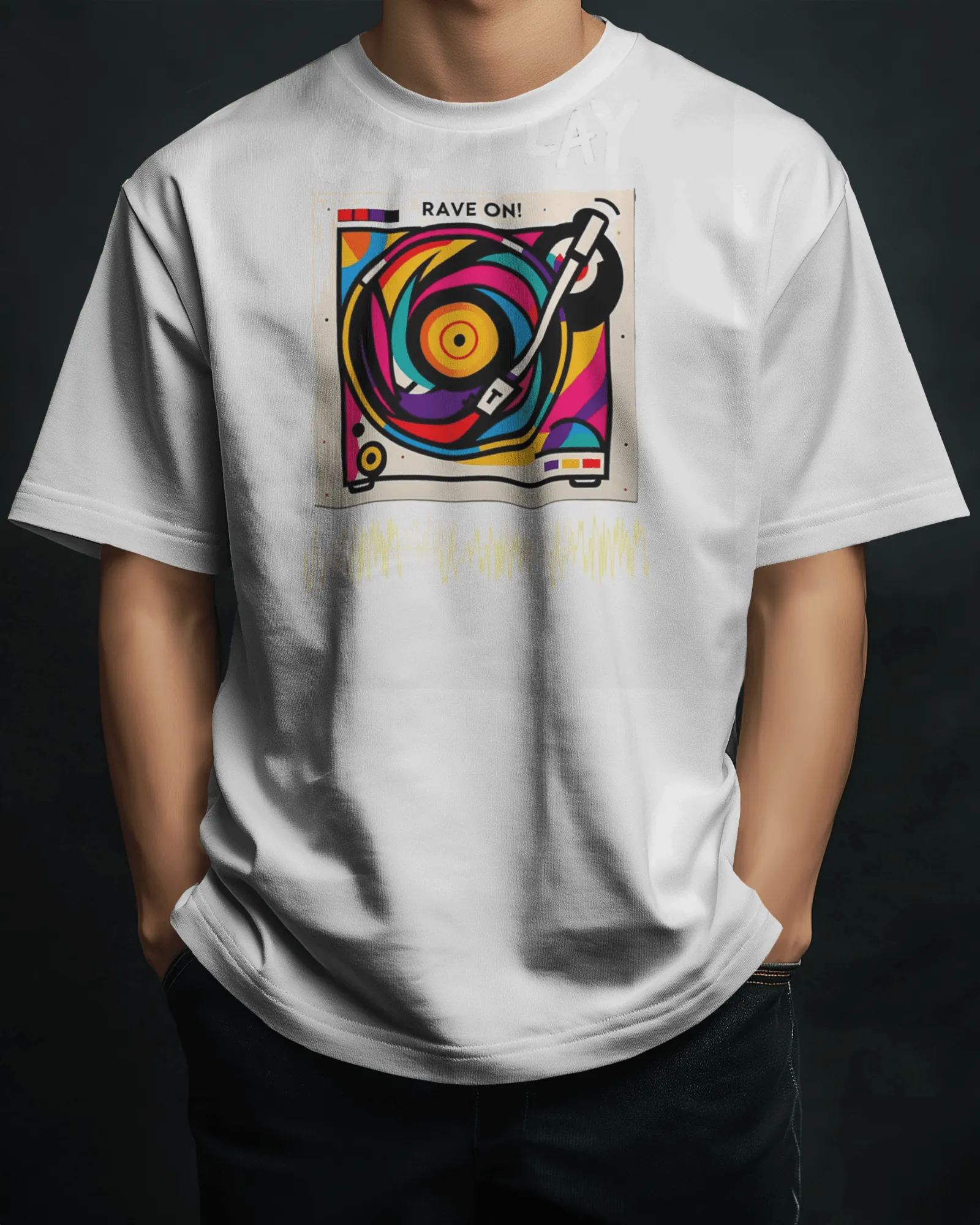 Coldplay Premium Oversize French Terry Cotton T-Shirt – Rave On Design (240 GSM) - alternate view