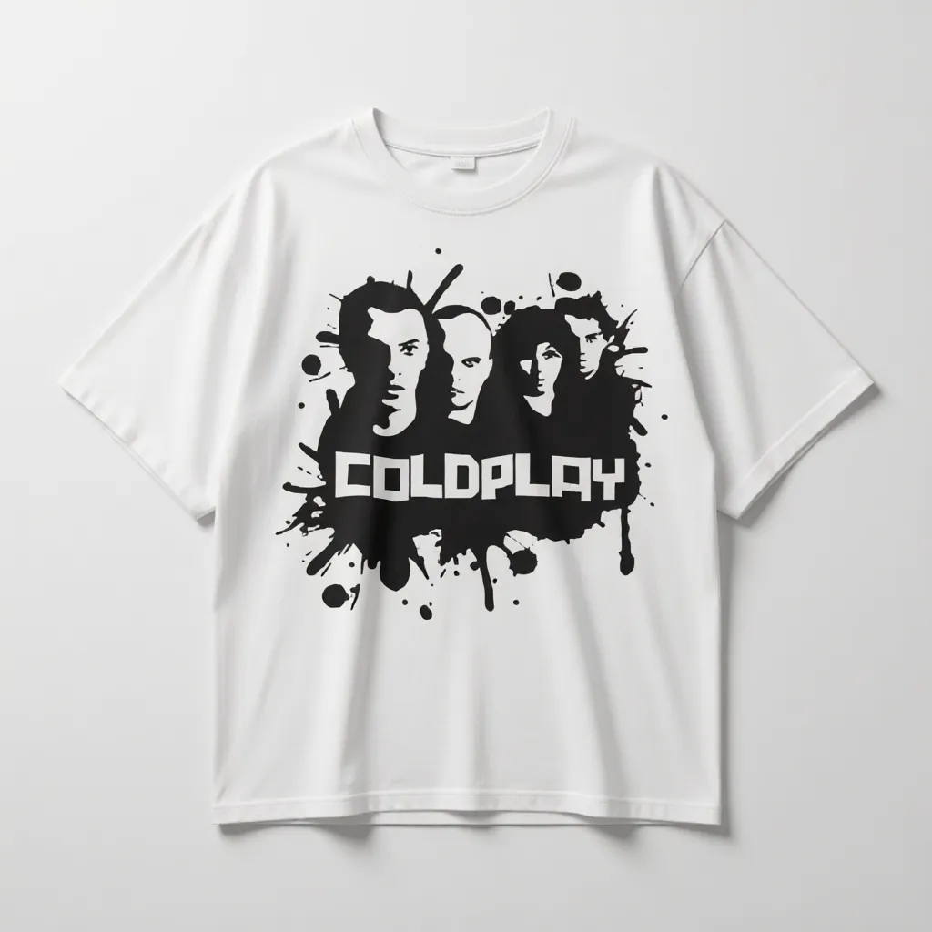 ColdPlay Tour Glow in Dark Oversized T-Shirt - alternate view