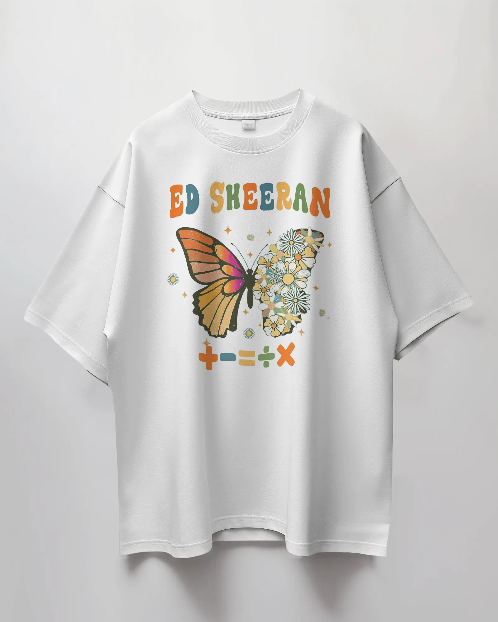 Ed Sheeran Butterfly Edition Premium Oversized French Terry Cotton T-Shirt - Limited Concert Series