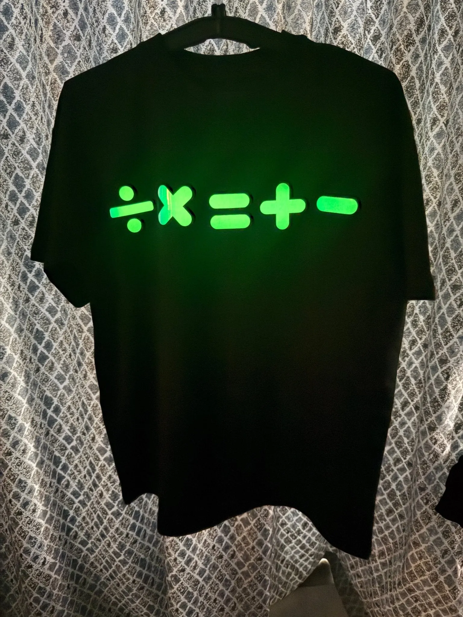 Ed Sheeran Glow in Dark Premium Mathematics Tour Concert T-Shirt Single Side Print - alternate view