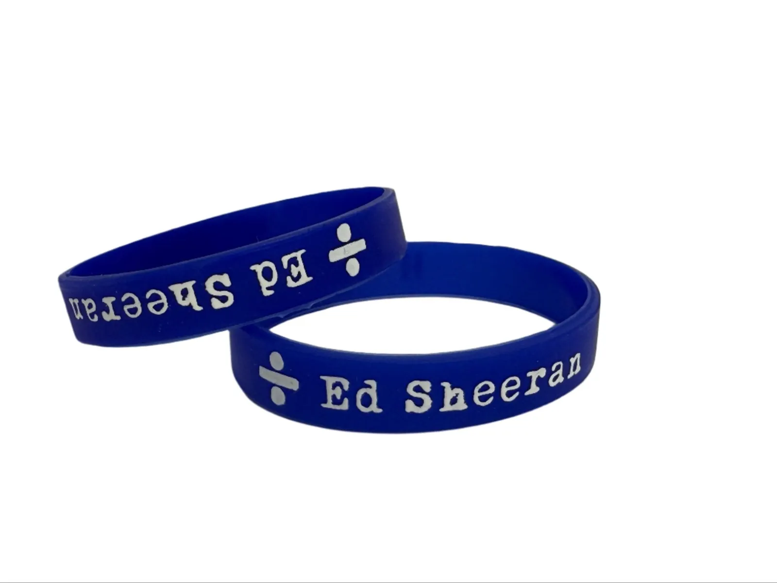 Ed Sheeran Wristband Set - Blue with White Print (Pack of 2)