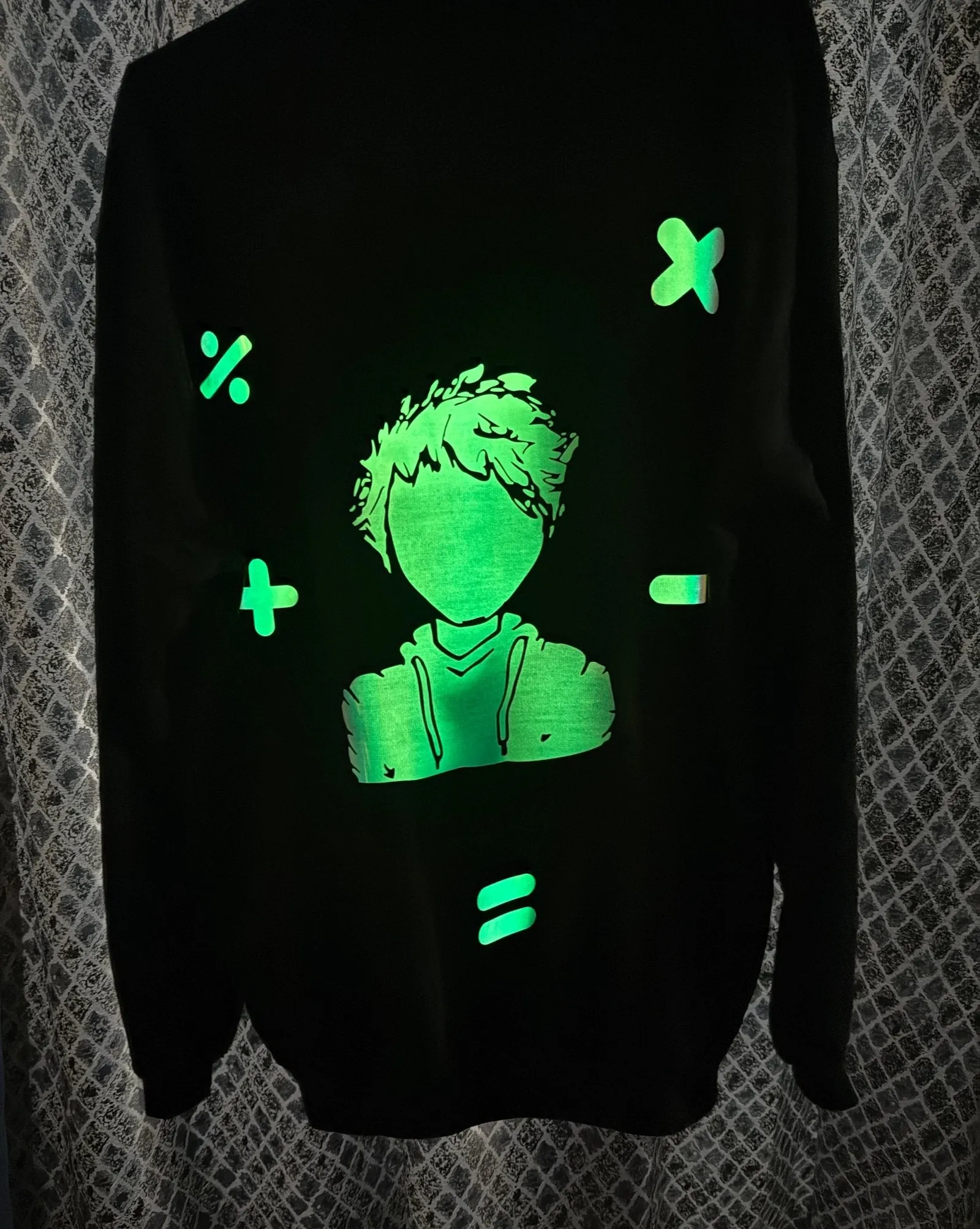 ['Ed Sheeran "You Are Perfect" Glow-in-Dark Premium Sweatshirt by YORD (Sweatshirts) - photo 1 of 4', 'Ed Sheeran "You Are Perfect" Glow-in-Dark Premium Sweatshirt by YORD (Sweatshirts) - photo 2 of 4', 'Ed Sheeran "You Are Perfect" Glow-in-Dark Premium Sweatshirt by YORD (Sweatshirts) - photo 3 of 4', 'Ed Sheeran "You Are Perfect" Glow-in-Dark Premium Sweatshirt by YORD (Sweatshirts) - photo 4 of 4']