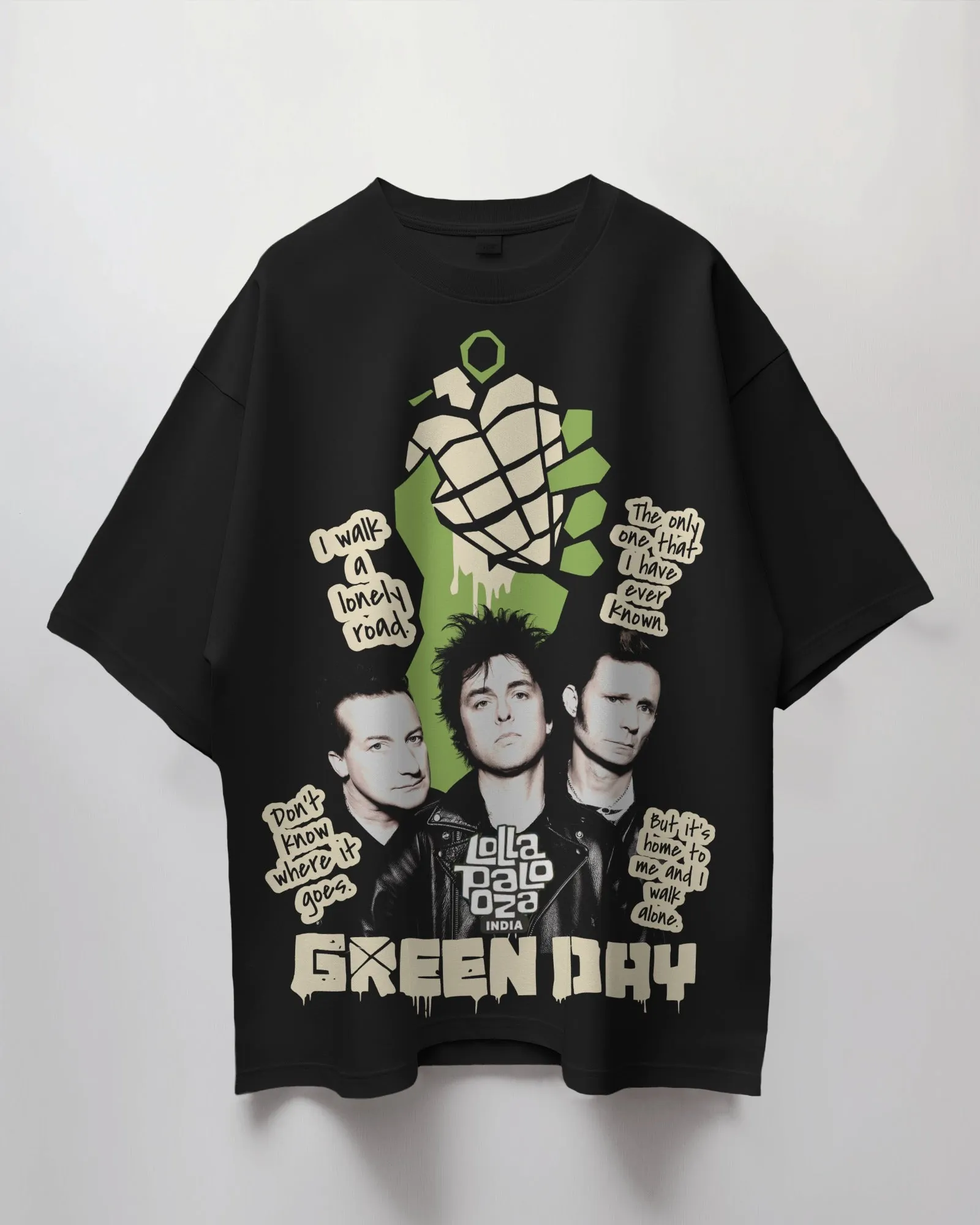 Green Day Premium Oversized T-Shirt – Lollapalooza India Edition (Luxury Fabric)