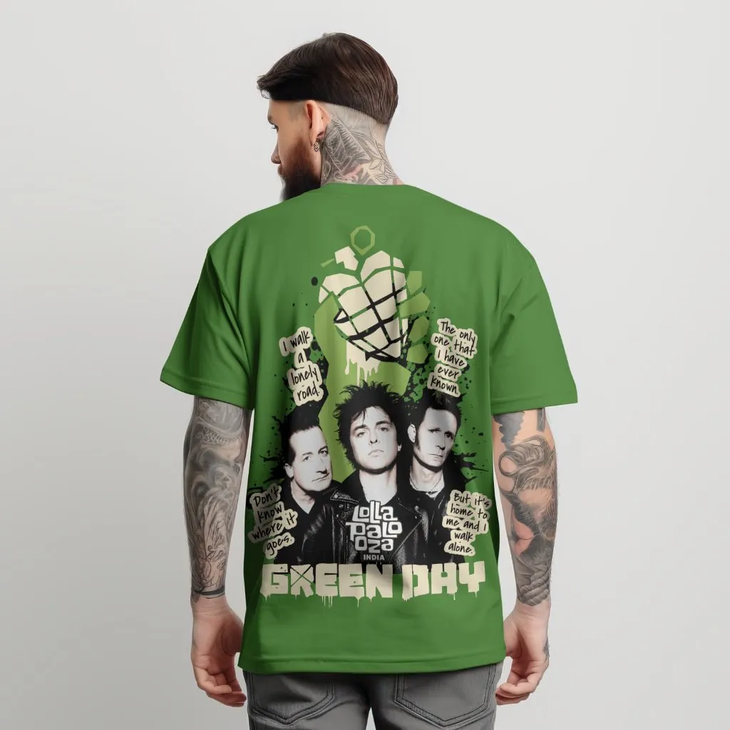 Green Day Premium Oversized T-Shirt – Lollapalooza India Edition (Luxury Fabric) - alternate view