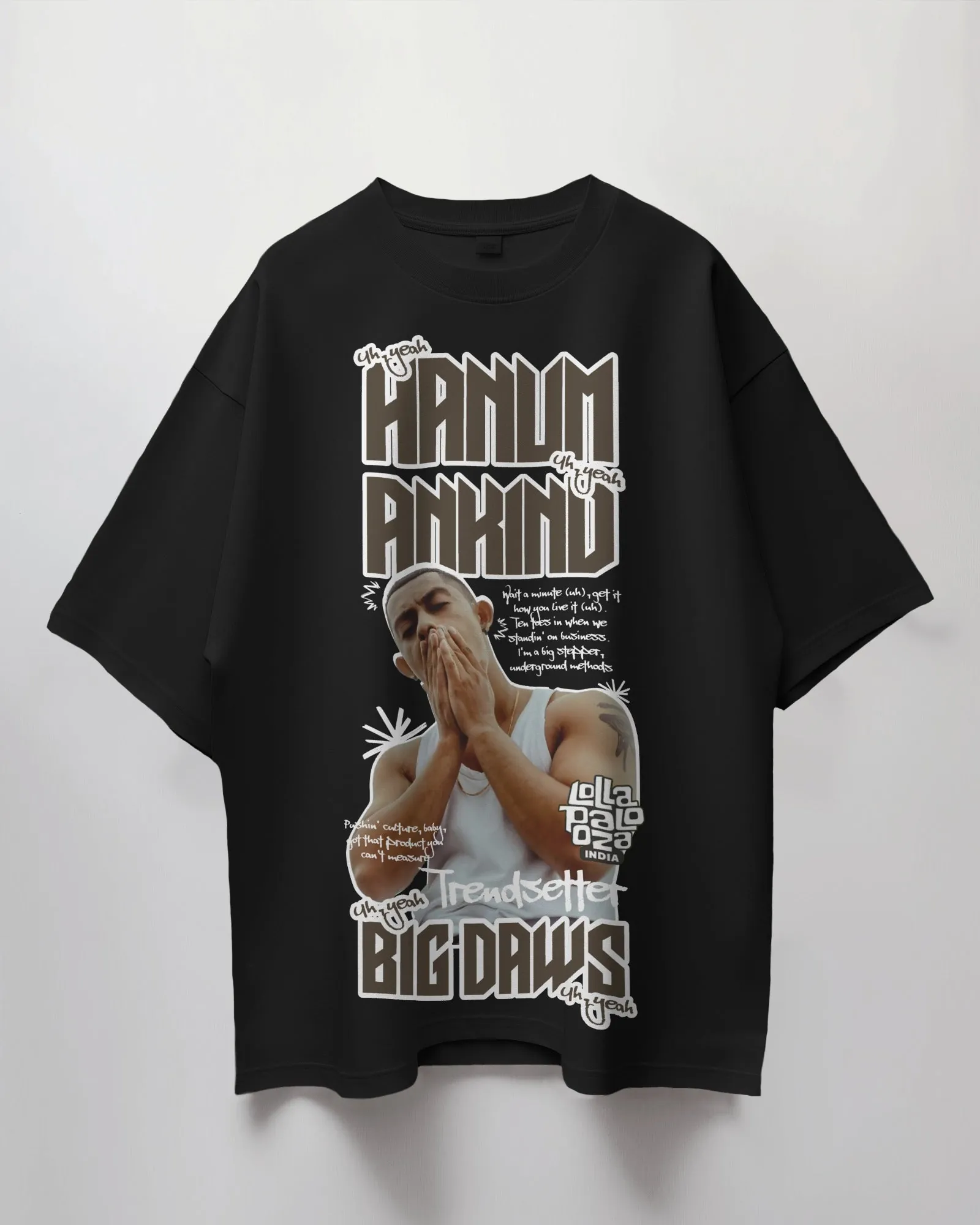 Hanumankind Premium Oversized T-Shirt – Luxury Concert Wear for Lollapalooza Fans