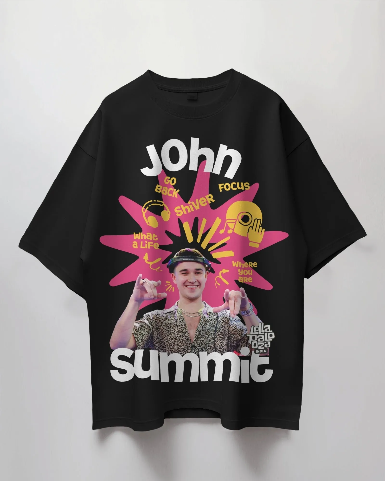 JOHN SUMMIT Premium Oversized Luxury T-Shirt - Lollapalooza India Edition