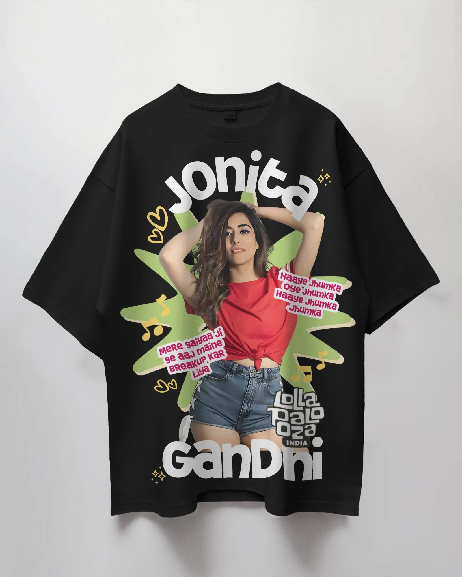 Jonita Gandhi Premium Oversized Concert T-Shirt – Luxury Edition