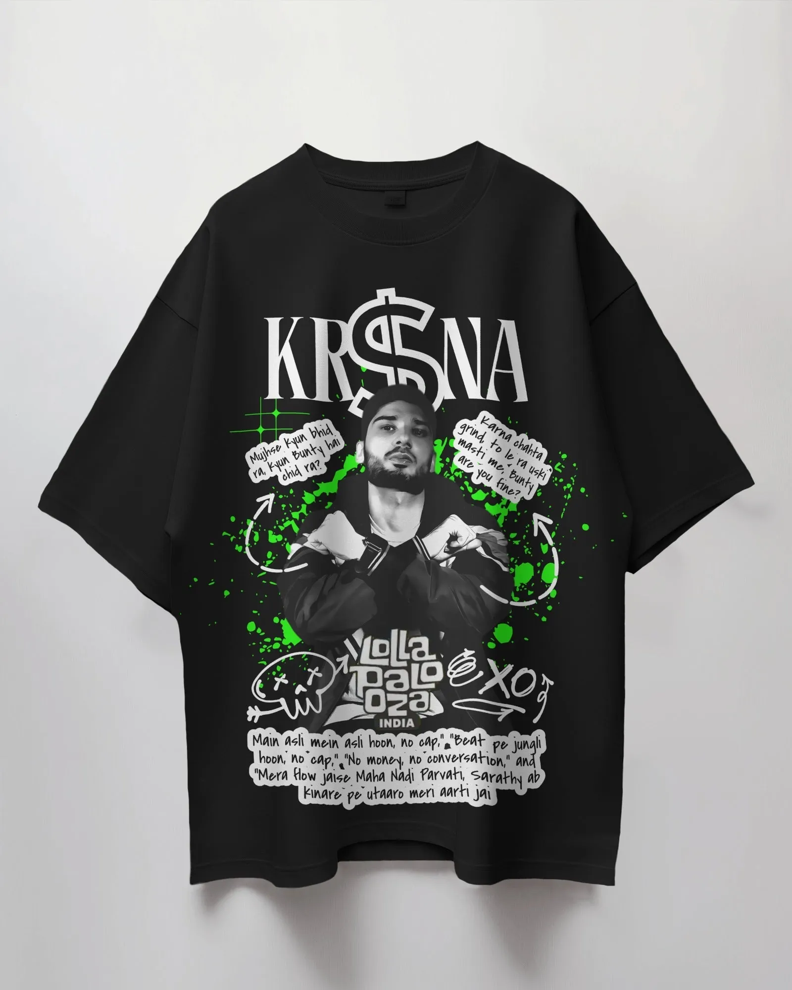 KR$NA Premium Oversized T-shirt – Lollapalooza India Edition