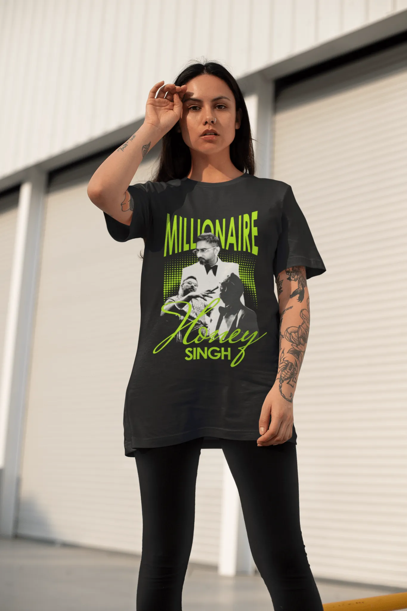 ['MILLIONAIRE Honey Singh Signature Collection Premium Oversized T-Shirt - Concert Merchandise   With TWO Fridge Magnets FREE! by YORD (T-Shirts) - photo 1 of 6', 'MILLIONAIRE Honey Singh Signature Collection Premium Oversized T-Shirt - Concert Merchandise   With TWO Fridge Magnets FREE! by YORD (T-Shirts) - photo 2 of 6', 'MILLIONAIRE Honey Singh Signature Collection Premium Oversized T-Shirt - Concert Merchandise   With TWO Fridge Magnets FREE! by YORD (T-Shirts) - photo 3 of 6', 'MILLIONAIRE Honey Singh 