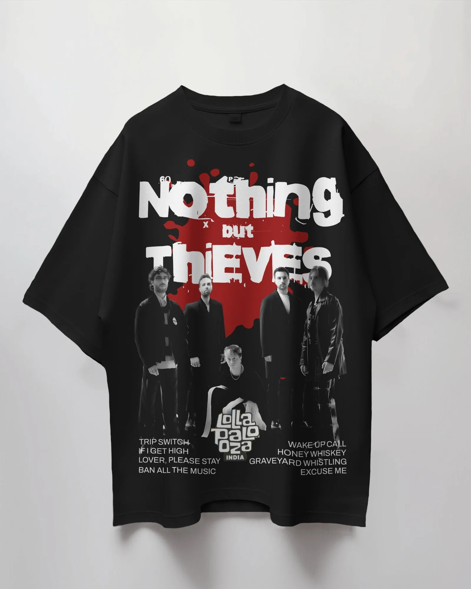 NOTHING BUT THIEVES Premium Oversized Graphic T-Shirt – Lollapalooza India Edition