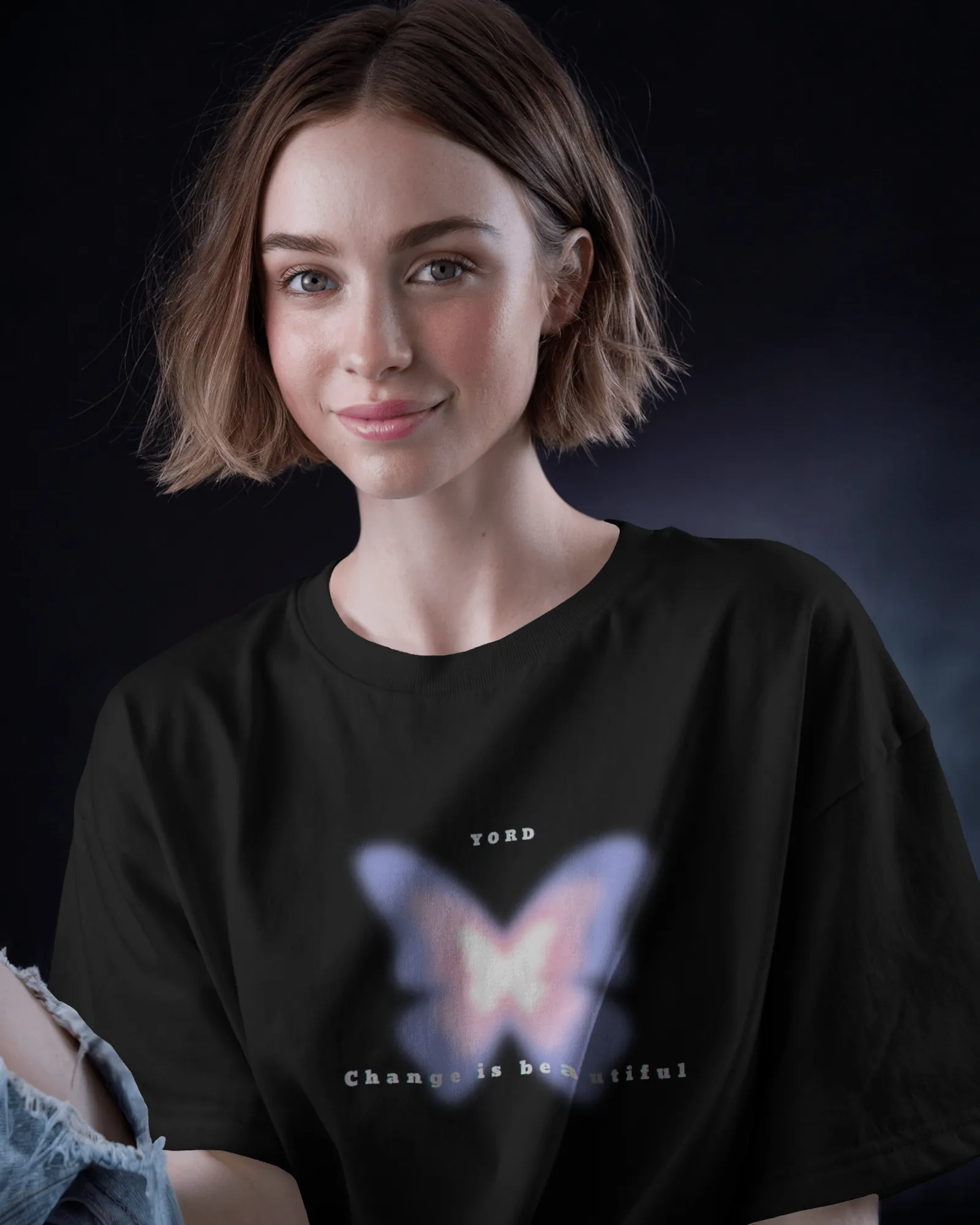 ["Premium Butterfly 'Change is Beautiful' Oversized T-shirt by YORD (T-Shirts) - photo 1 of 12", "Premium Butterfly 'Change is Beautiful' Oversized T-shirt by YORD (T-Shirts) - photo 2 of 12", "Premium Butterfly 'Change is Beautiful' Oversized T-shirt by YORD (T-Shirts) - photo 3 of 12", "Premium Butterfly 'Change is Beautiful' Oversized T-shirt by YORD (T-Shirts) - photo 4 of 12", "Premium Butterfly 'Change is Beautiful' Oversized T-shirt by YORD (T-Shirts) - photo 5 of 12", "Premium Butterfly 'Change is B
