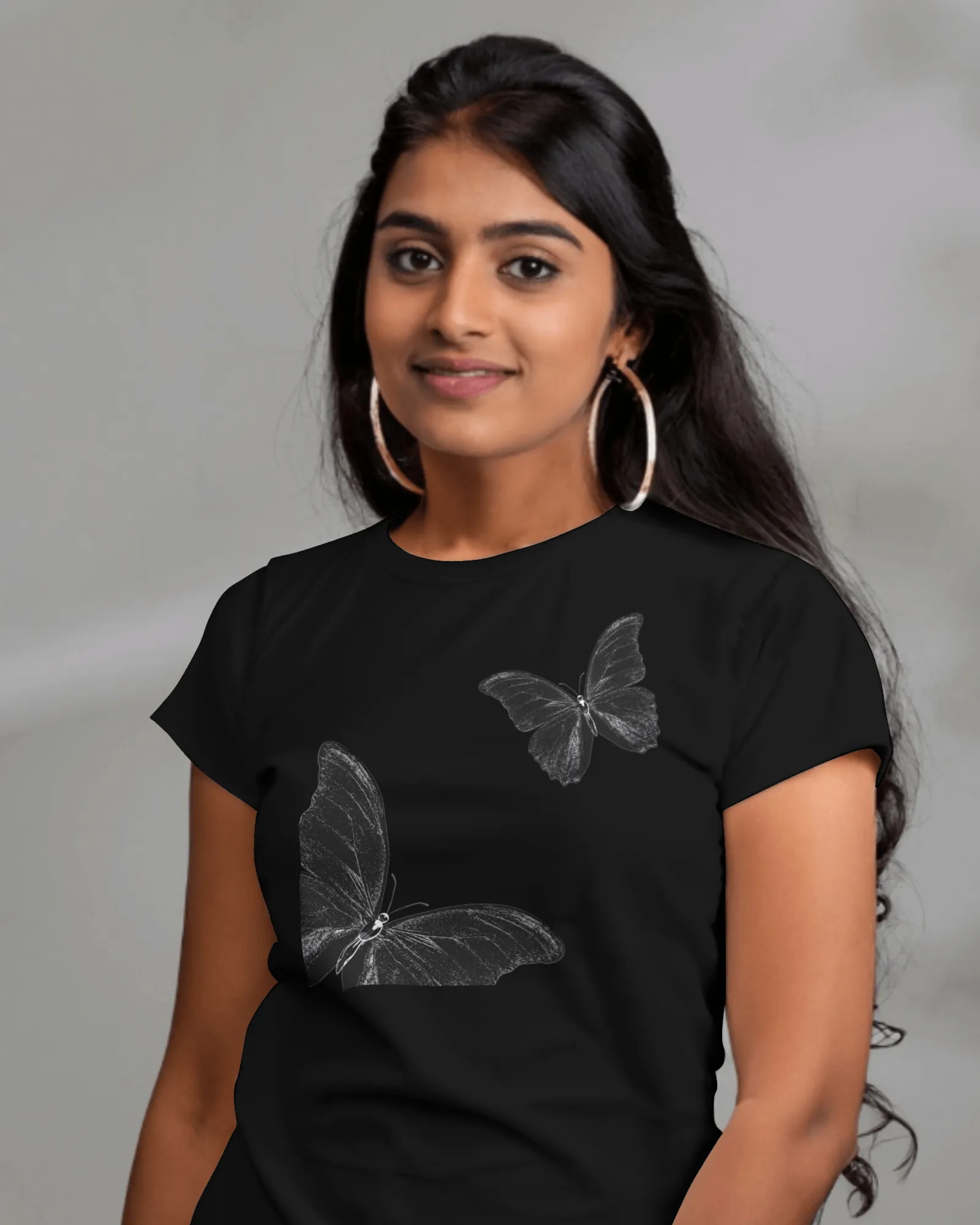 Premium Butterfly Sketch Art Regular T-Shirt | YORD Exclusive - alternate view