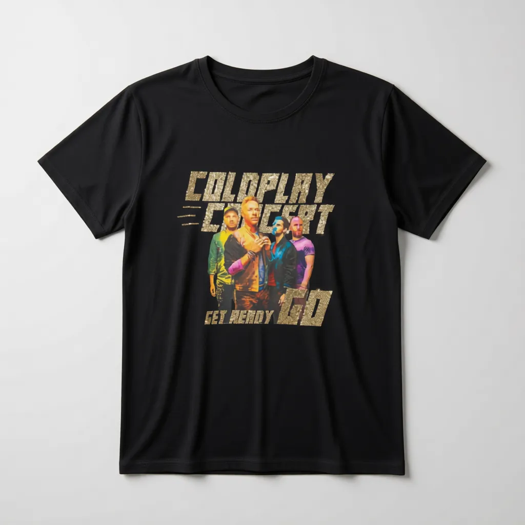 Coldplay Get Ready Go Glitter Concert T-Shirt - alternate view
