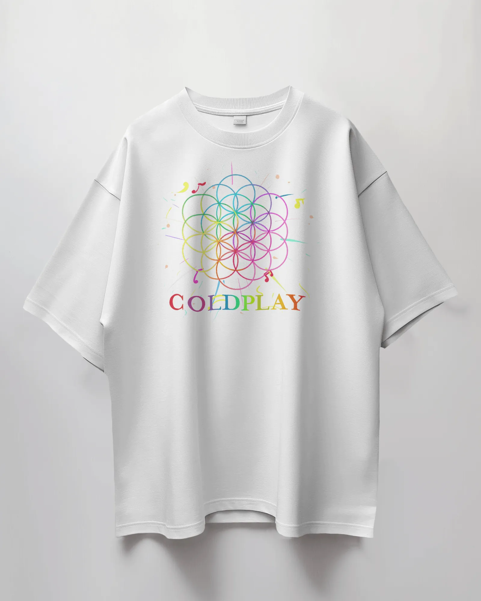 Premium Coldplay Oversize French Terry Cotton T-shirt - 240 GSM Luxury Concert Wear
