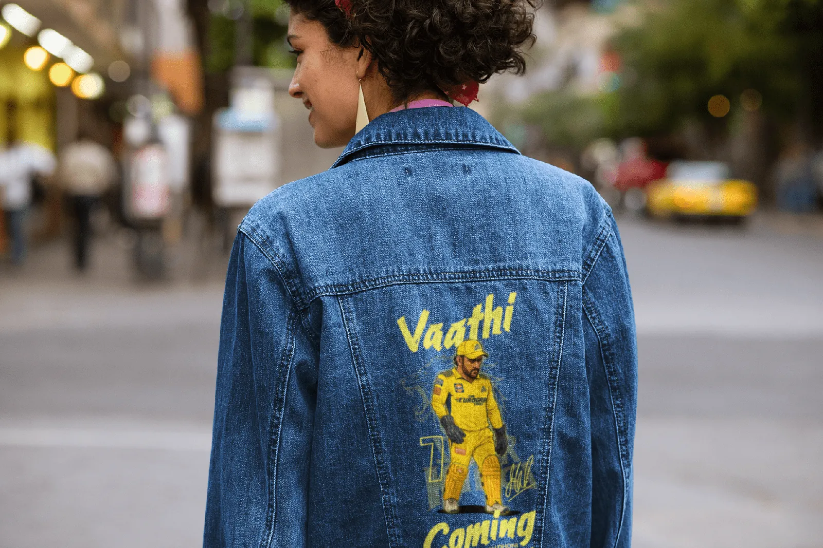 ['Premium CSK M S Dhoni Tribute Denim Jacket - Limited Edition by YORD (Denim) - photo 1 of 8', 'Premium CSK M S Dhoni Tribute Denim Jacket - Limited Edition by YORD (Denim) - photo 2 of 8', 'Premium CSK M S Dhoni Tribute Denim Jacket - Limited Edition by YORD (Denim) - photo 3 of 8', 'Premium CSK M S Dhoni Tribute Denim Jacket - Limited Edition by YORD (Denim) - photo 4 of 8', 'Premium CSK M S Dhoni Tribute Denim Jacket - Limited Edition by YORD (Denim) - photo 5 of 8', 'Premium CSK M S Dhoni Tribute Denim