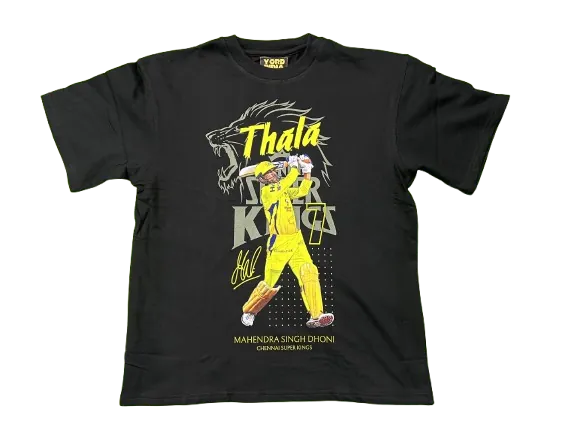 Premium CSK Thala MS Dhoni Cricket Legend Limited Edition Regular  T-shirt - alternate view