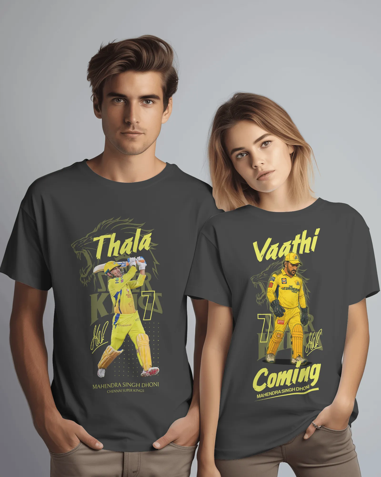 ['Premium CSK Thala MS Dhoni Cricket Legend Limited Edition Regular  T-shirt by YORD (T-Shirts) - photo 1 of 4', 'Premium CSK Thala MS Dhoni Cricket Legend Limited Edition Regular  T-shirt by YORD (T-Shirts) - photo 2 of 4', 'Premium CSK Thala MS Dhoni Cricket Legend Limited Edition Regular  T-shirt by YORD (T-Shirts) - photo 3 of 4', 'Premium CSK Thala MS Dhoni Cricket Legend Limited Edition Regular  T-shirt by YORD (T-Shirts) - photo 4 of 4']