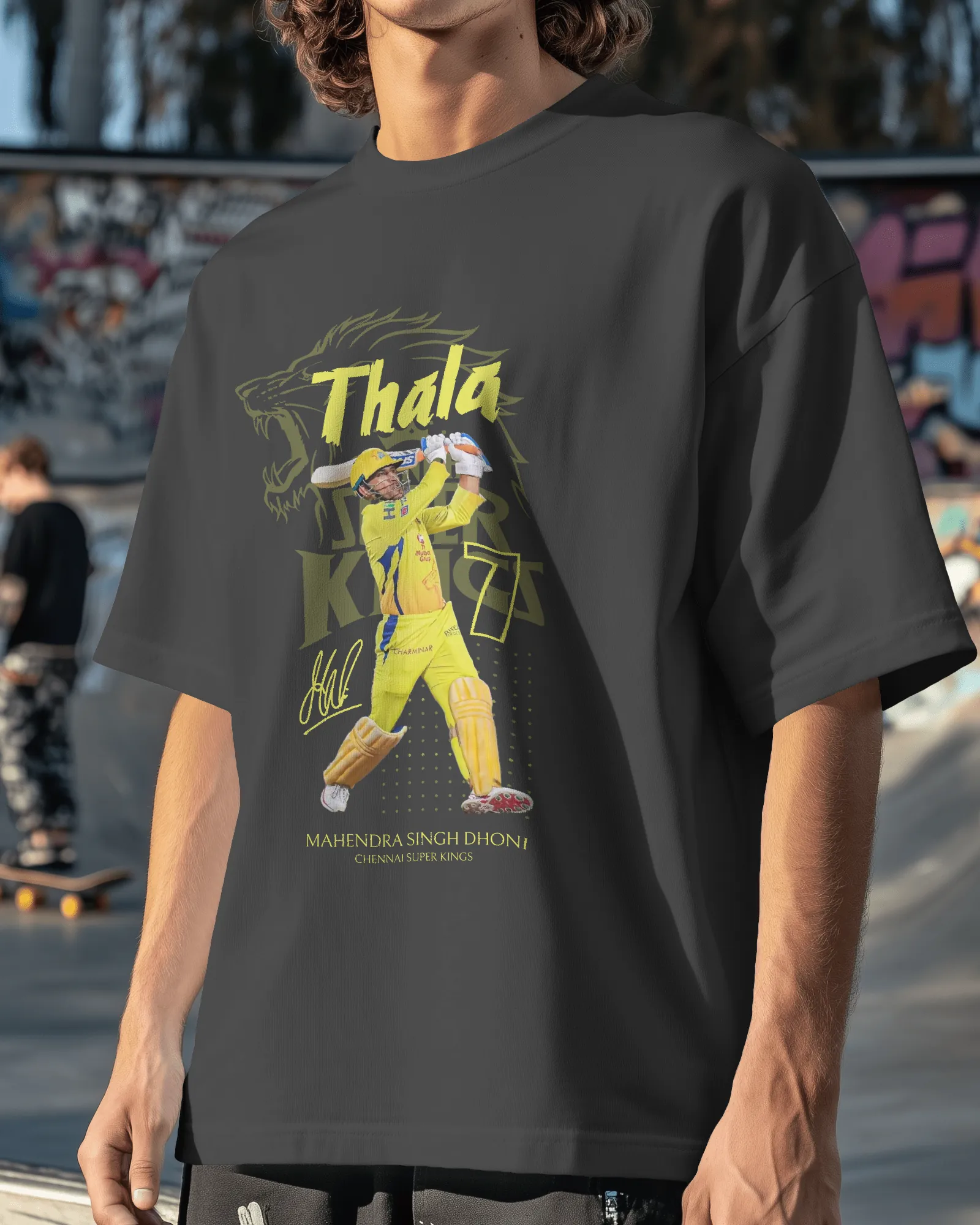 ['Premium CSK Thala MS Dhoni Oversize Cricket T-shirt - Limited Edition by YORD (T-Shirts) - photo 1 of 6', 'Premium CSK Thala MS Dhoni Oversize Cricket T-shirt - Limited Edition by YORD (T-Shirts) - photo 2 of 6', 'Premium CSK Thala MS Dhoni Oversize Cricket T-shirt - Limited Edition by YORD (T-Shirts) - photo 3 of 6', 'Premium CSK Thala MS Dhoni Oversize Cricket T-shirt - Limited Edition by YORD (T-Shirts) - photo 4 of 6', 'Premium CSK Thala MS Dhoni Oversize Cricket T-shirt - Limited Edition by YORD (T-S