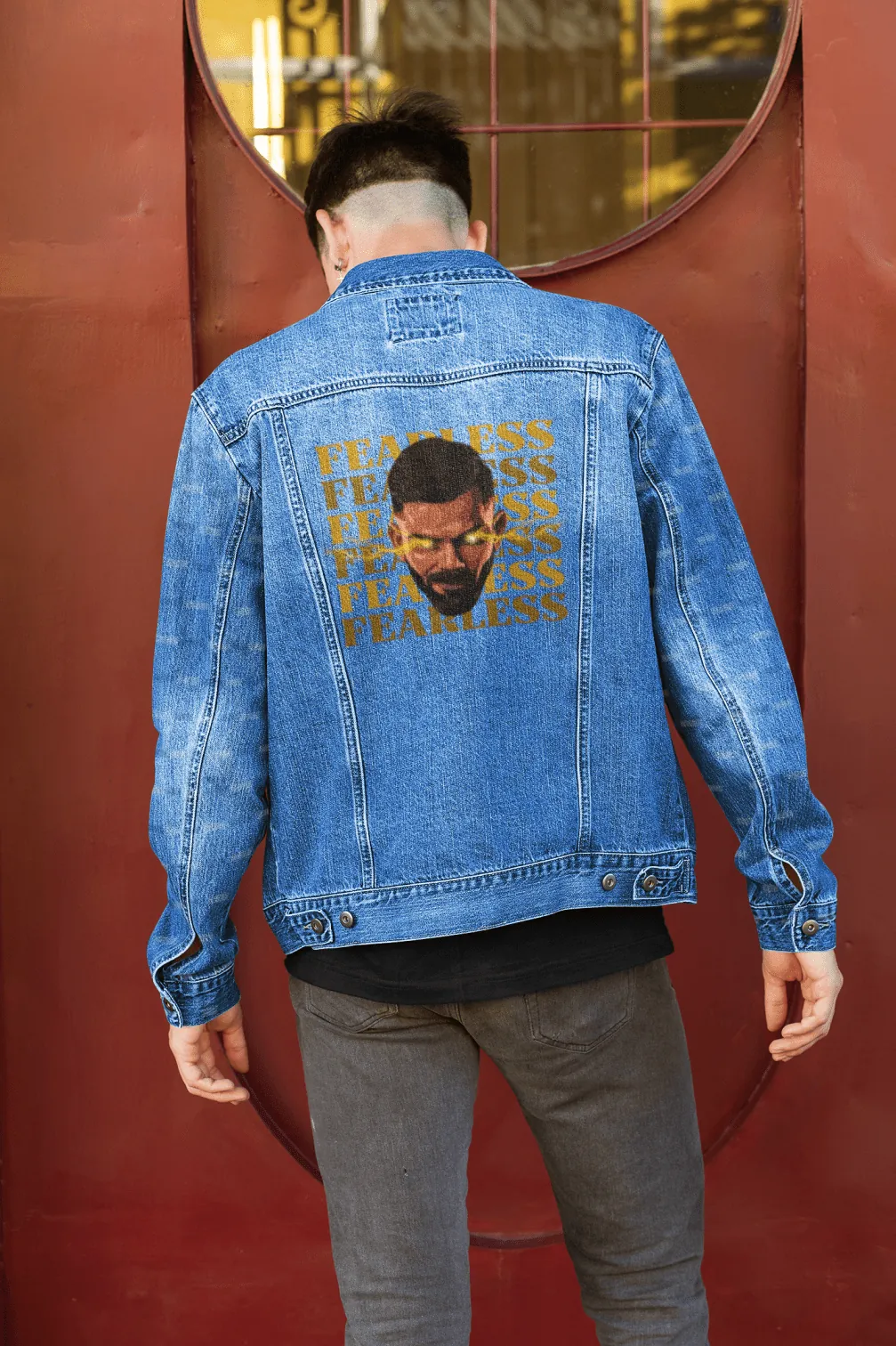 Premium Fearless Collection Denim Jacket - Cricket Fan Edition
