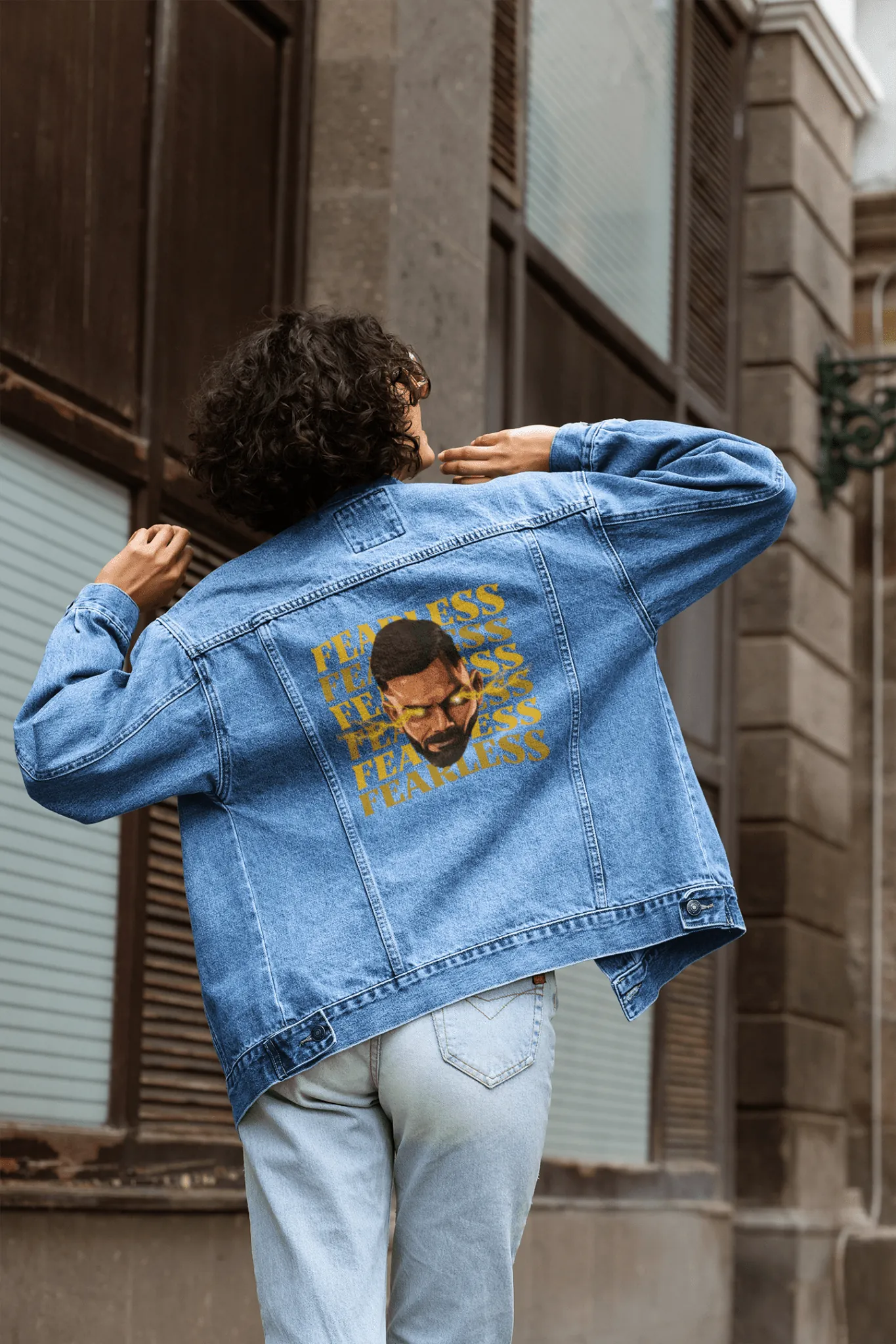 Premium Fearless Collection Denim Jacket - Cricket Fan Edition - alternate view