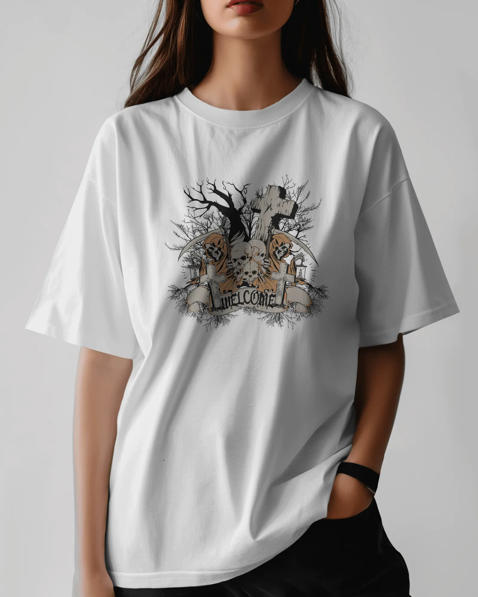 ["Premium Grim Reaper 'Unwelcome' Oversized Gothic T-shirt by YORD (T-Shirts) - photo 1 of 10", "Premium Grim Reaper 'Unwelcome' Oversized Gothic T-shirt by YORD (T-Shirts) - photo 2 of 10", "Premium Grim Reaper 'Unwelcome' Oversized Gothic T-shirt by YORD (T-Shirts) - photo 3 of 10", "Premium Grim Reaper 'Unwelcome' Oversized Gothic T-shirt by YORD (T-Shirts) - photo 4 of 10", "Premium Grim Reaper 'Unwelcome' Oversized Gothic T-shirt by YORD (T-Shirts) - photo 5 of 10", "Premium Grim Reaper 'Unwelcome' Ove