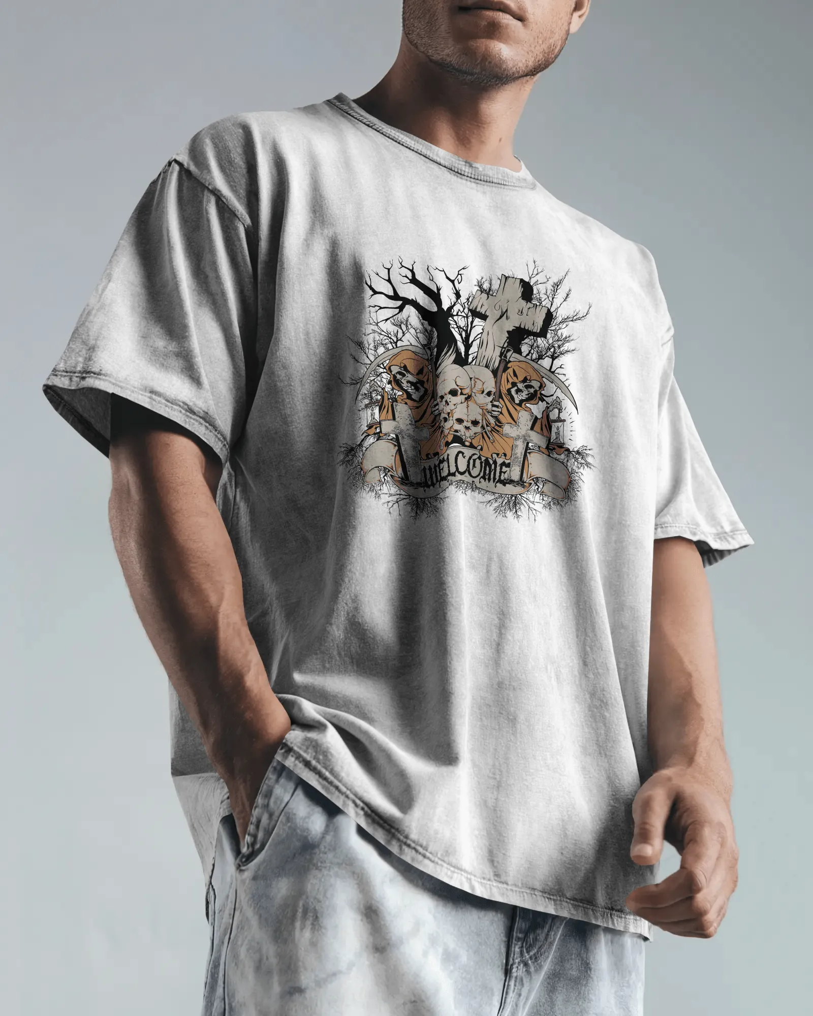 ["Premium Grim Reaper 'Unwelcome' Oversized Gothic T-shirt by YORD (T-Shirts) - photo 1 of 10", "Premium Grim Reaper 'Unwelcome' Oversized Gothic T-shirt by YORD (T-Shirts) - photo 2 of 10", "Premium Grim Reaper 'Unwelcome' Oversized Gothic T-shirt by YORD (T-Shirts) - photo 3 of 10", "Premium Grim Reaper 'Unwelcome' Oversized Gothic T-shirt by YORD (T-Shirts) - photo 4 of 10", "Premium Grim Reaper 'Unwelcome' Oversized Gothic T-shirt by YORD (T-Shirts) - photo 5 of 10", "Premium Grim Reaper 'Unwelcome' Ove