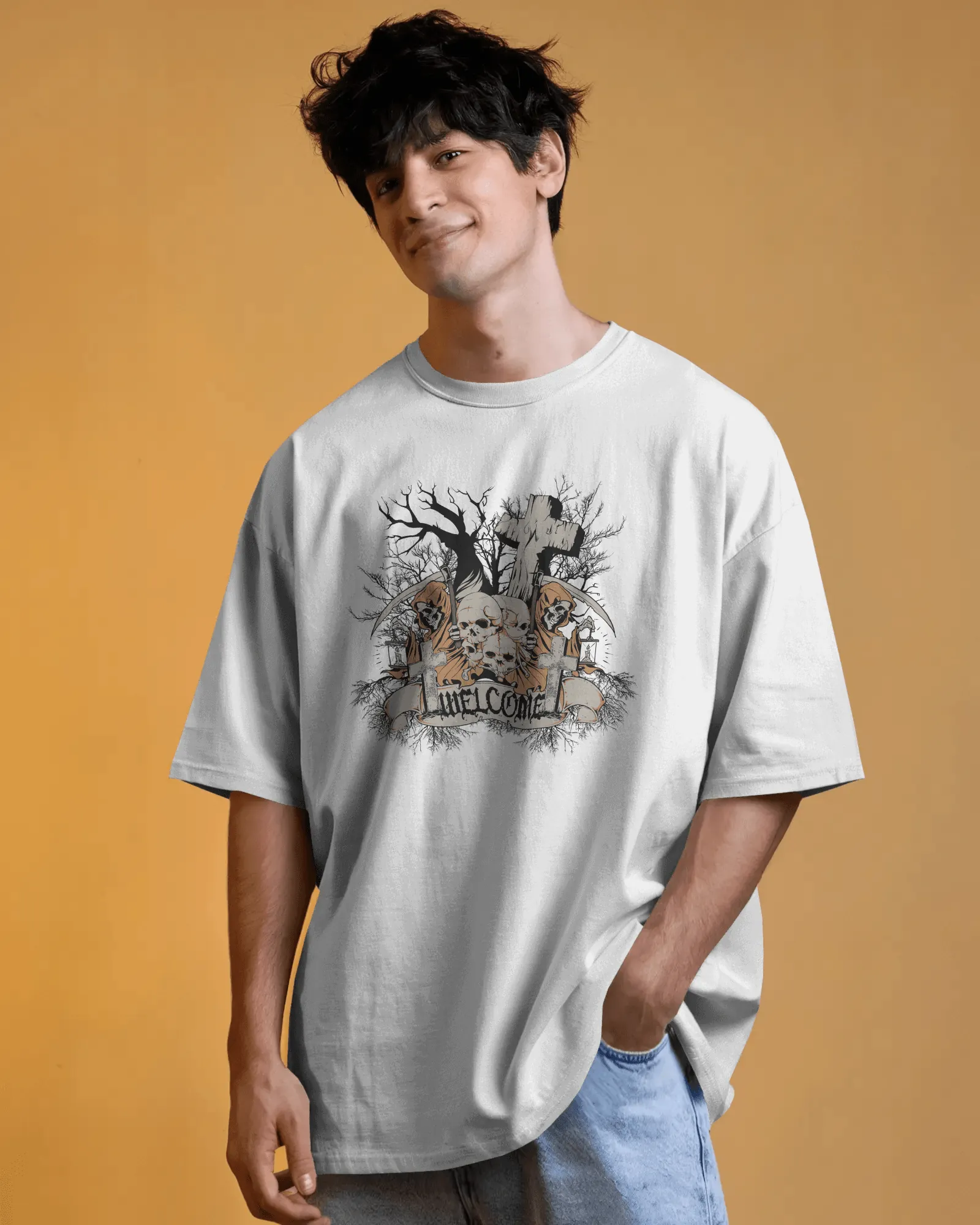 ["Premium Grim Reaper 'Unwelcome' Oversized Gothic T-shirt by YORD (T-Shirts) - photo 1 of 10", "Premium Grim Reaper 'Unwelcome' Oversized Gothic T-shirt by YORD (T-Shirts) - photo 2 of 10", "Premium Grim Reaper 'Unwelcome' Oversized Gothic T-shirt by YORD (T-Shirts) - photo 3 of 10", "Premium Grim Reaper 'Unwelcome' Oversized Gothic T-shirt by YORD (T-Shirts) - photo 4 of 10", "Premium Grim Reaper 'Unwelcome' Oversized Gothic T-shirt by YORD (T-Shirts) - photo 5 of 10", "Premium Grim Reaper 'Unwelcome' Ove