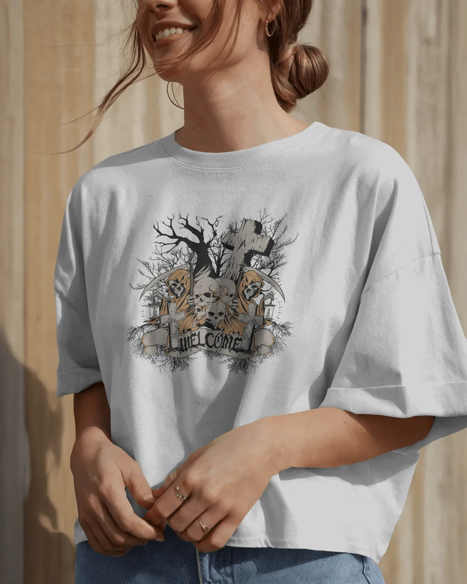 ["Premium Grim Reaper 'Unwelcome' Oversized Gothic T-shirt by YORD (T-Shirts) - photo 1 of 10", "Premium Grim Reaper 'Unwelcome' Oversized Gothic T-shirt by YORD (T-Shirts) - photo 2 of 10", "Premium Grim Reaper 'Unwelcome' Oversized Gothic T-shirt by YORD (T-Shirts) - photo 3 of 10", "Premium Grim Reaper 'Unwelcome' Oversized Gothic T-shirt by YORD (T-Shirts) - photo 4 of 10", "Premium Grim Reaper 'Unwelcome' Oversized Gothic T-shirt by YORD (T-Shirts) - photo 5 of 10", "Premium Grim Reaper 'Unwelcome' Ove