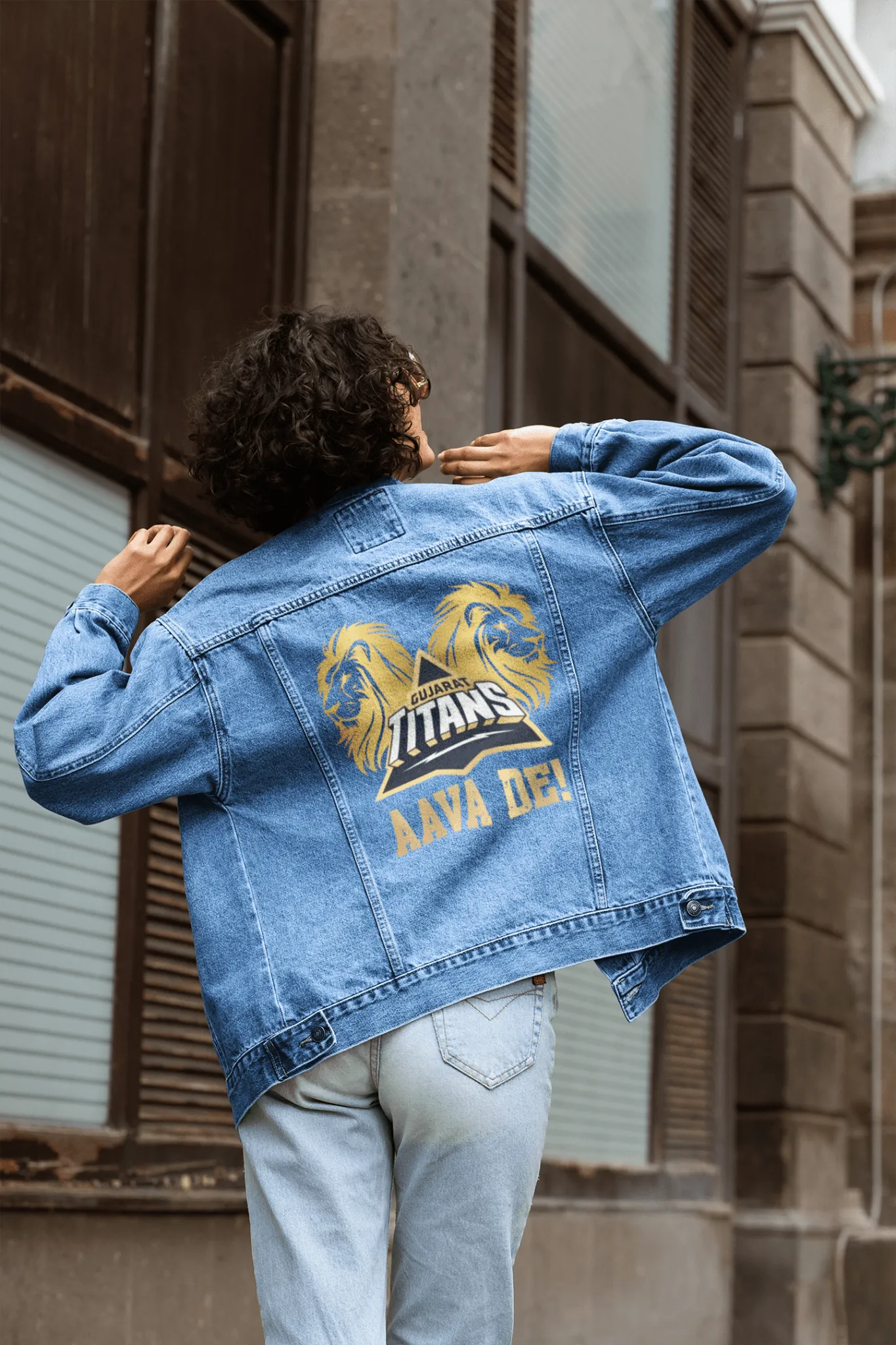 ['Premium Gujarat Titans IPL Denim Jacket | Exclusive AAVA DE! by YORD (Denim) - photo 1 of 6', 'Premium Gujarat Titans IPL Denim Jacket | Exclusive AAVA DE! by YORD (Denim) - photo 2 of 6', 'Premium Gujarat Titans IPL Denim Jacket | Exclusive AAVA DE! by YORD (Denim) - photo 3 of 6', 'Premium Gujarat Titans IPL Denim Jacket | Exclusive AAVA DE! by YORD (Denim) - photo 4 of 6', 'Premium Gujarat Titans IPL Denim Jacket | Exclusive AAVA DE! by YORD (Denim) - photo 5 of 6', 'Premium Gujarat Titans IPL Denim Ja
