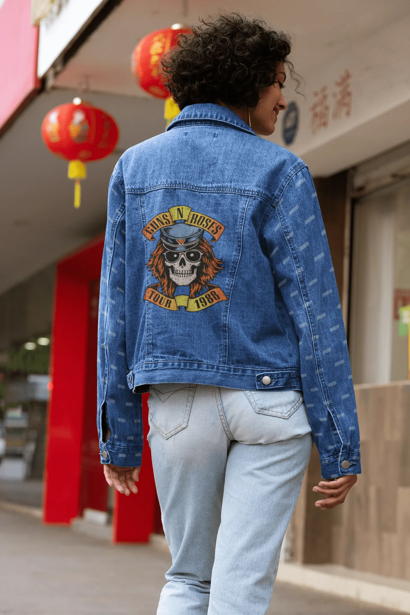Premium Guns N' Roses 1988 Tour Vintage Denim Jacket - alternate view