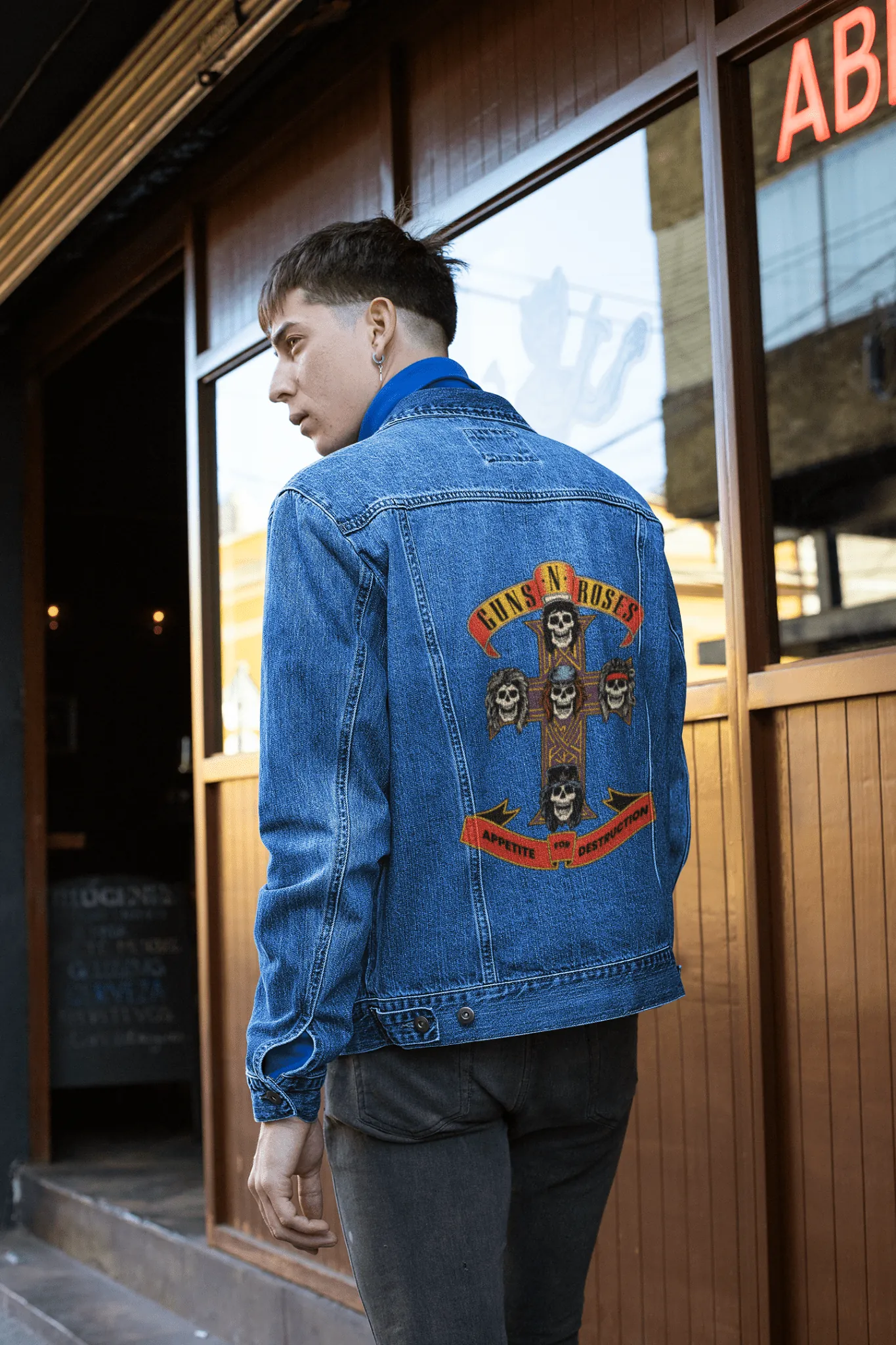 ["Premium Guns N' Roses Appetite For Destruction Denim Jacket by YORD (Denim) - photo 1 of 6", "Premium Guns N' Roses Appetite For Destruction Denim Jacket by YORD (Denim) - photo 2 of 6", "Premium Guns N' Roses Appetite For Destruction Denim Jacket by YORD (Denim) - photo 3 of 6", "Premium Guns N' Roses Appetite For Destruction Denim Jacket by YORD (Denim) - photo 4 of 6", "Premium Guns N' Roses Appetite For Destruction Denim Jacket by YORD (Denim) - photo 5 of 6", "Premium Guns N' Roses Appetite For Destr
