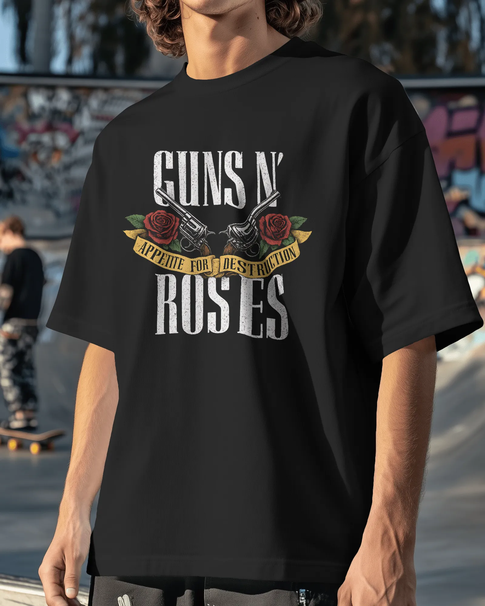 ["Premium Guns N' Roses Appetite For Destruction Oversized Tee by YORD (T-Shirts) - photo 1 of 8", "Premium Guns N' Roses Appetite For Destruction Oversized Tee by YORD (T-Shirts) - photo 2 of 8", "Premium Guns N' Roses Appetite For Destruction Oversized Tee by YORD (T-Shirts) - photo 3 of 8", "Premium Guns N' Roses Appetite For Destruction Oversized Tee by YORD (T-Shirts) - photo 4 of 8", "Premium Guns N' Roses Appetite For Destruction Oversized Tee by YORD (T-Shirts) - photo 5 of 8", "Premium Guns N' Rose