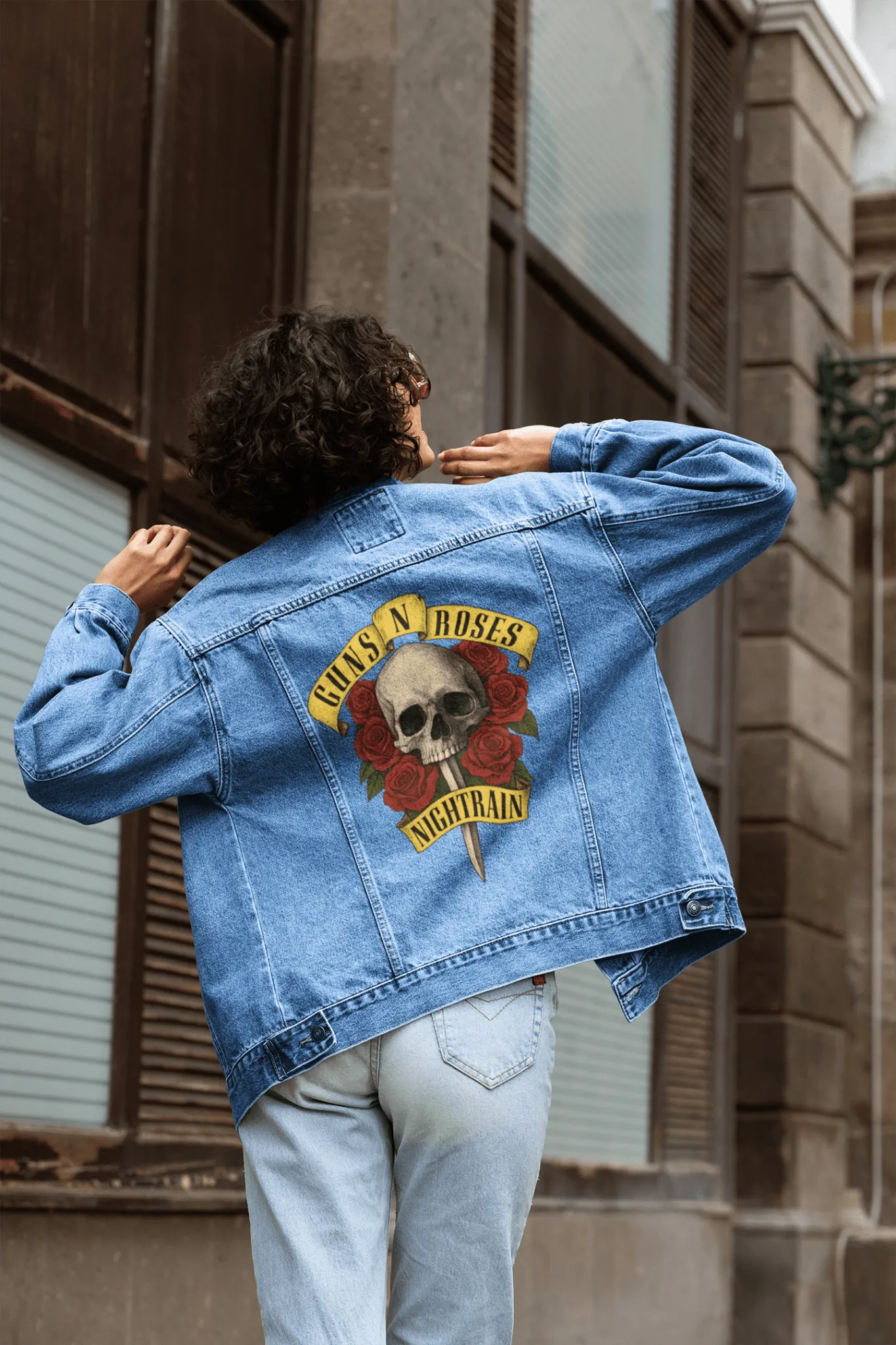 ["Premium Guns N' Roses Nightrain Denim Jacket | Limited Edition by YORD (Denim) - photo 1 of 6", "Premium Guns N' Roses Nightrain Denim Jacket | Limited Edition by YORD (Denim) - photo 2 of 6", "Premium Guns N' Roses Nightrain Denim Jacket | Limited Edition by YORD (Denim) - photo 3 of 6", "Premium Guns N' Roses Nightrain Denim Jacket | Limited Edition by YORD (Denim) - photo 4 of 6", "Premium Guns N' Roses Nightrain Denim Jacket | Limited Edition by YORD (Denim) - photo 5 of 6", "Premium Guns N' Roses Nig