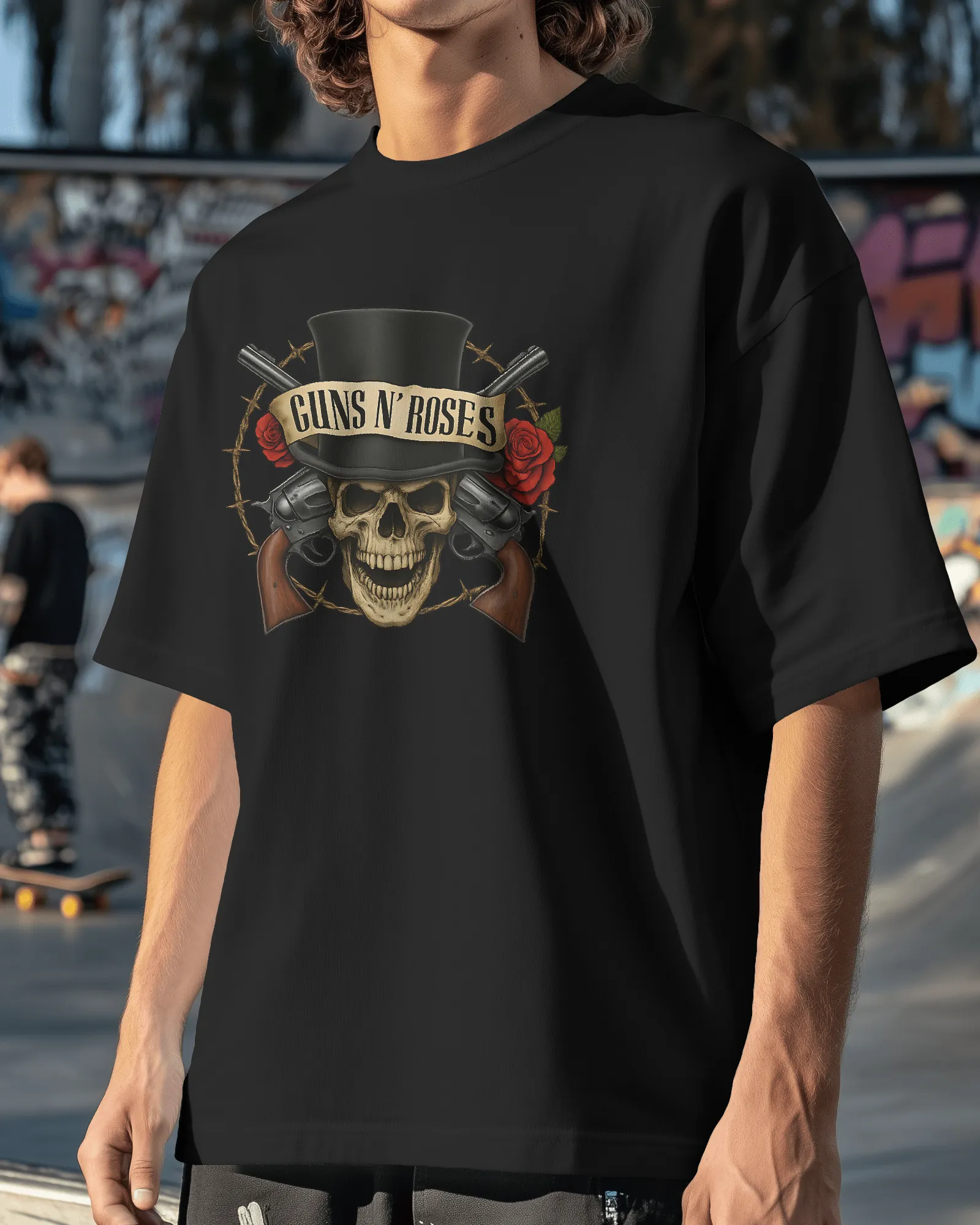 ["Premium Guns N' Roses Skull Oversized T-shirt | Limited Edition by YORD (T-Shirts) - photo 1 of 8", "Premium Guns N' Roses Skull Oversized T-shirt | Limited Edition by YORD (T-Shirts) - photo 2 of 8", "Premium Guns N' Roses Skull Oversized T-shirt | Limited Edition by YORD (T-Shirts) - photo 3 of 8", "Premium Guns N' Roses Skull Oversized T-shirt | Limited Edition by YORD (T-Shirts) - photo 4 of 8", "Premium Guns N' Roses Skull Oversized T-shirt | Limited Edition by YORD (T-Shirts) - photo 5 of 8", "Premi