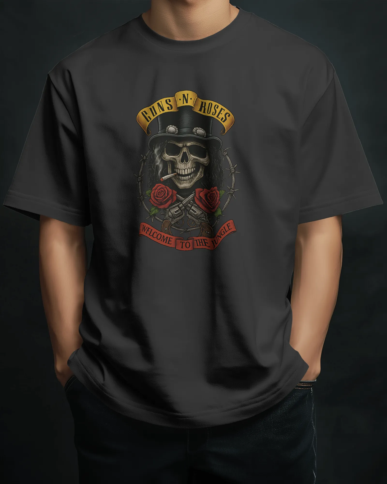 Premium Guns N' Roses 'Welcome to the Jungle' Oversized T-shirt - alternate view