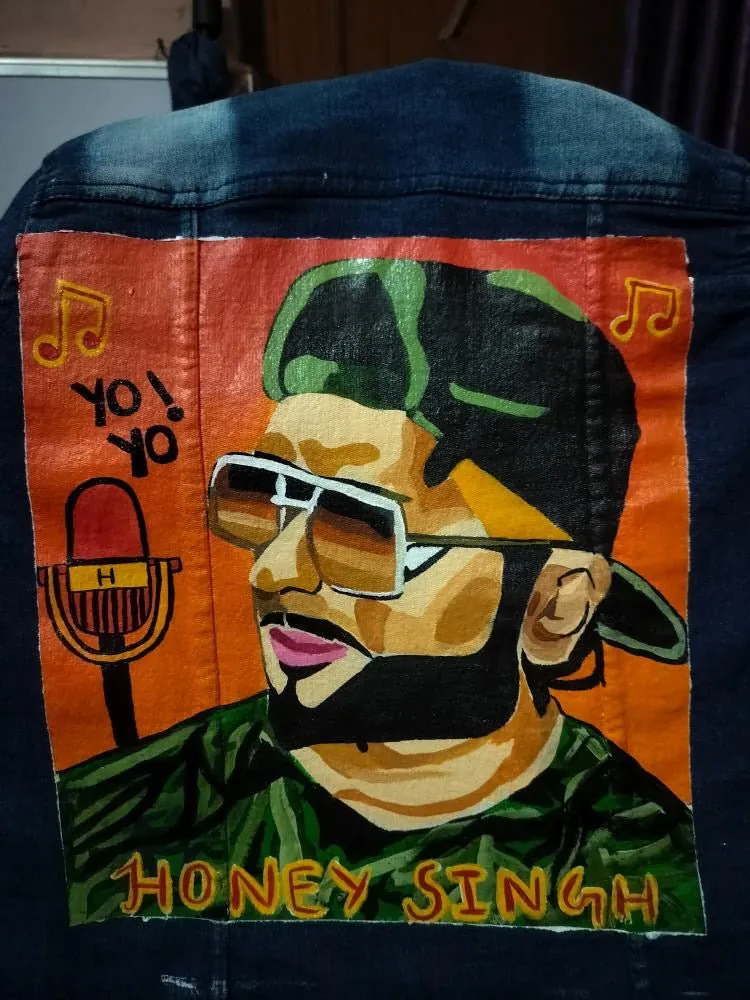 Premium Handpainted Honey Singh Denim Jacket - Limited Edition Concert Collection