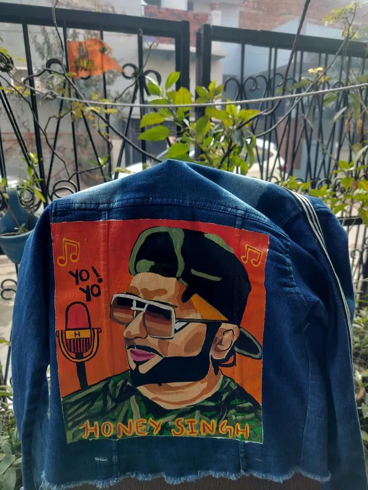 ['Premium Handpainted Honey Singh Denim Jacket - Limited Edition Concert Collection by YORD (Coats & Jackets) - photo 1 of 4', 'Premium Handpainted Honey Singh Denim Jacket - Limited Edition Concert Collection by YORD (Coats & Jackets) - photo 2 of 4', 'Premium Handpainted Honey Singh Denim Jacket - Limited Edition Concert Collection by YORD (Coats & Jackets) - photo 3 of 4', 'Premium Handpainted Honey Singh Denim Jacket - Limited Edition Concert Collection by YORD (Coats & Jackets) - photo 4 of 4']
