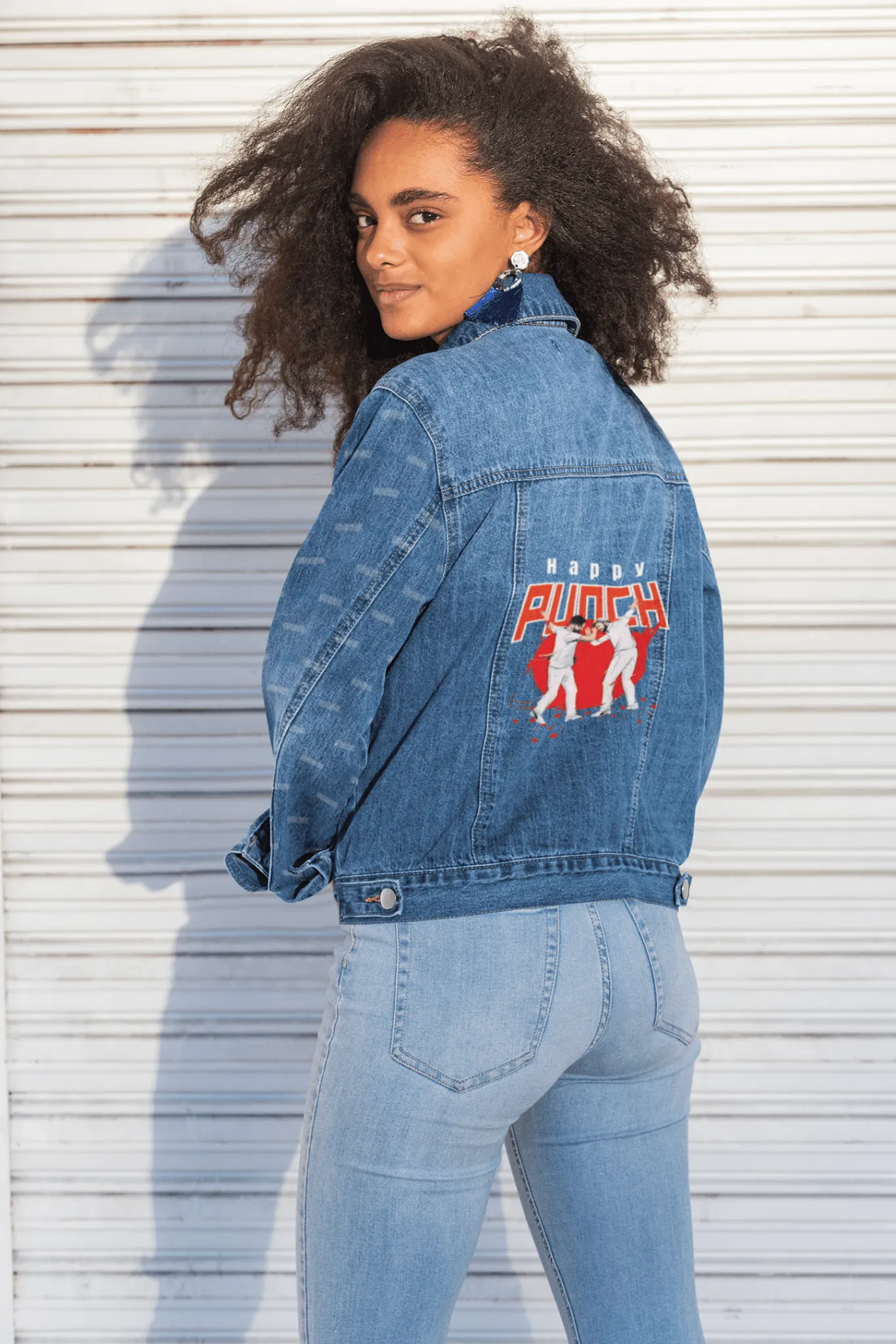 Premium IPL Happy Punch Denim Jacket | Limited Edition - alternate view