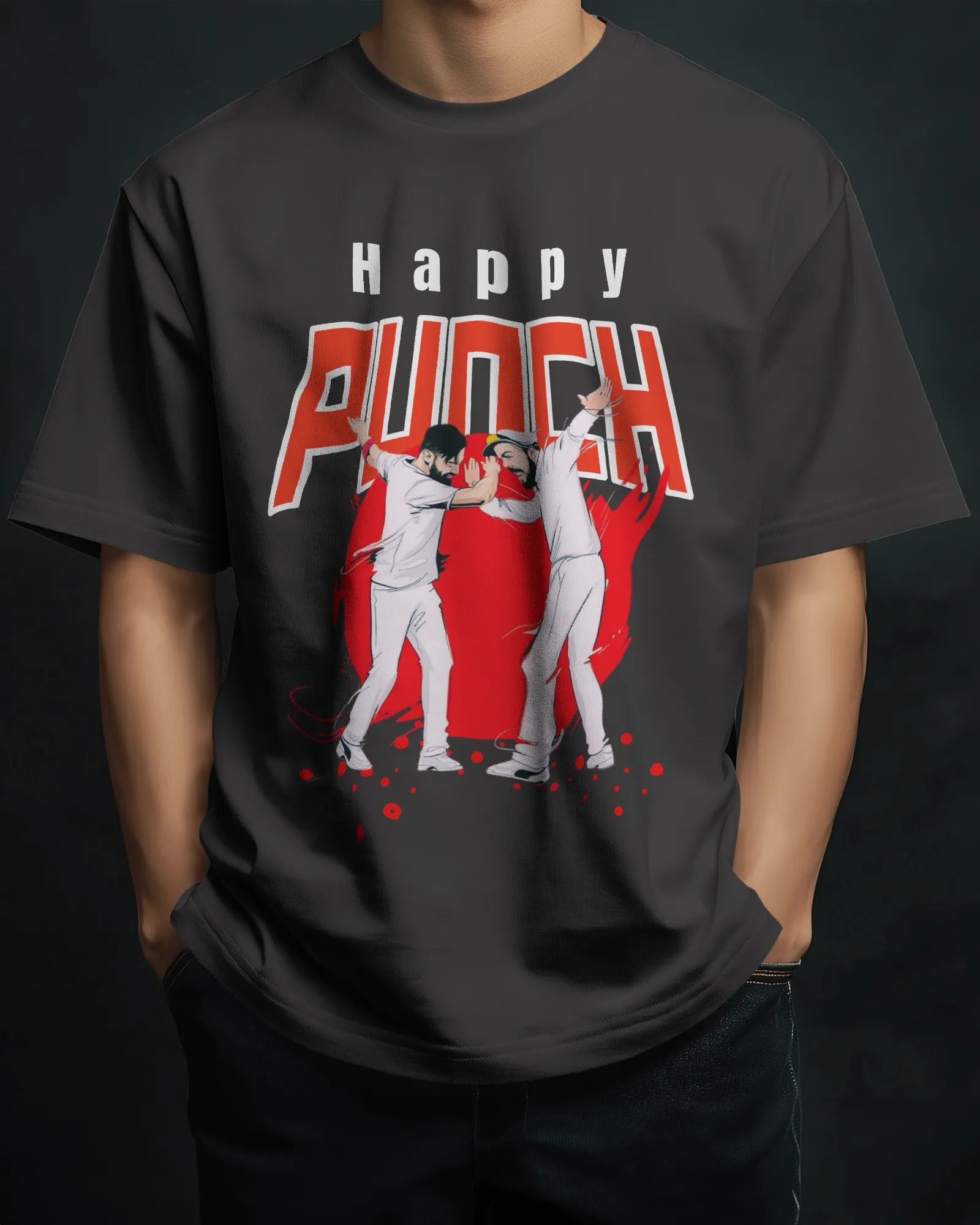 Premium IPL Happy Punch Oversized T-shirt | Limited Edition - alternate view