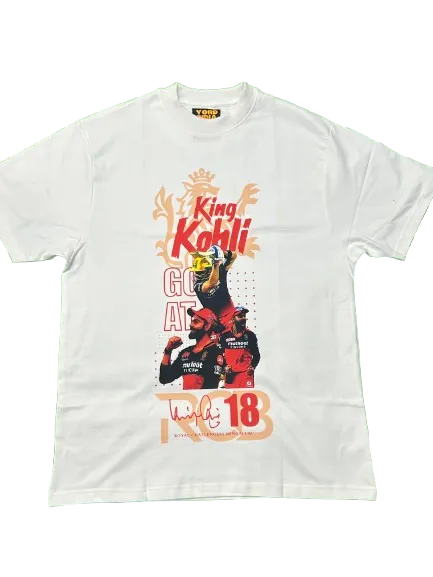 Premium King Kohli RCB Cricket Fan Tribute Regular T-shirt #18 - alternate view