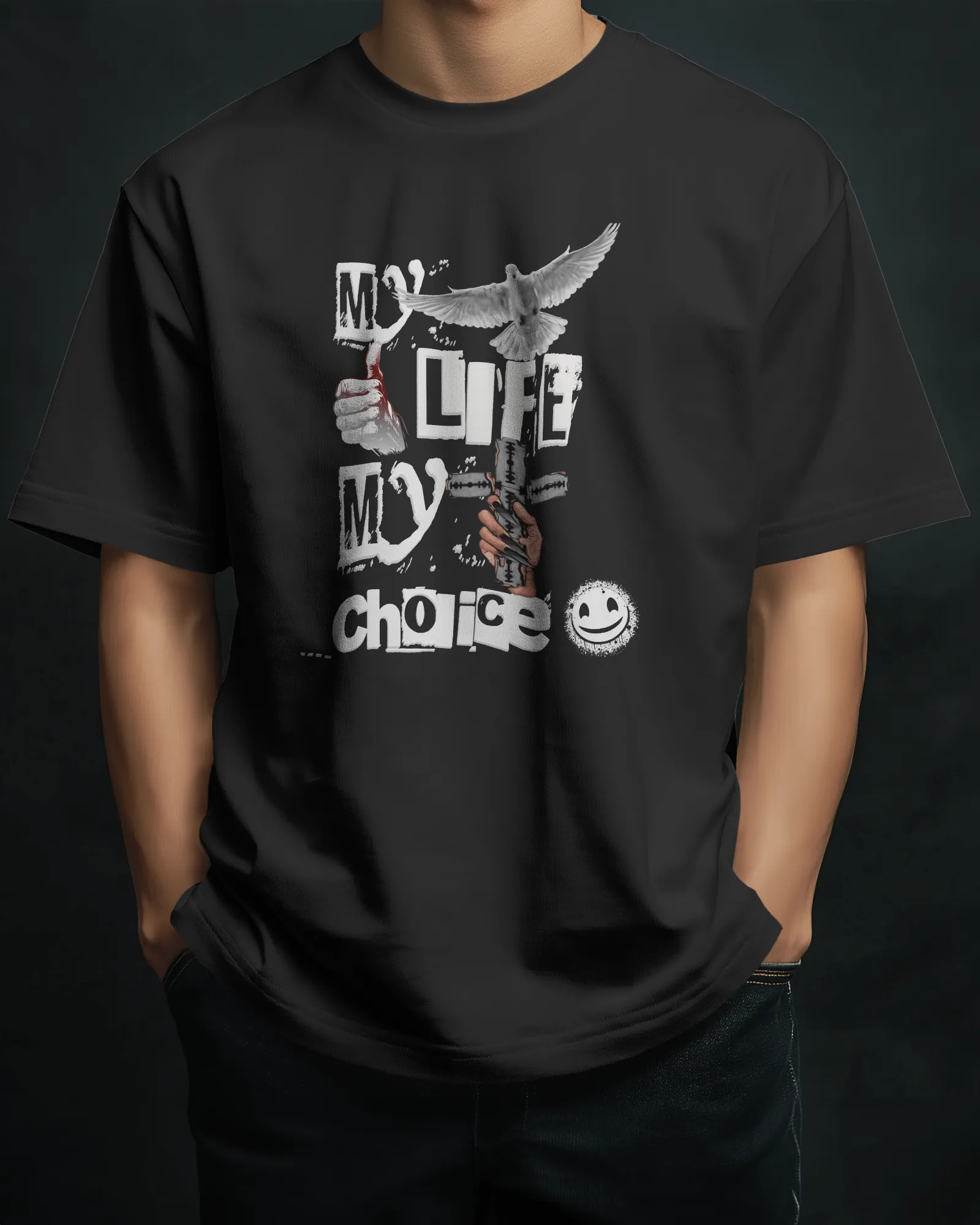 ["Premium 'My Life My Choice' Oversized Graphic T-shirt by YORD (T-Shirts) - photo 1 of 11", "Premium 'My Life My Choice' Oversized Graphic T-shirt by YORD (T-Shirts) - photo 2 of 11", "Premium 'My Life My Choice' Oversized Graphic T-shirt by YORD (T-Shirts) - photo 3 of 11", "Premium 'My Life My Choice' Oversized Graphic T-shirt by YORD (T-Shirts) - photo 4 of 11", "Premium 'My Life My Choice' Oversized Graphic T-shirt by YORD (T-Shirts) - photo 5 of 11", "Premium 'My Life My Choice' Oversized Graphic T-sh