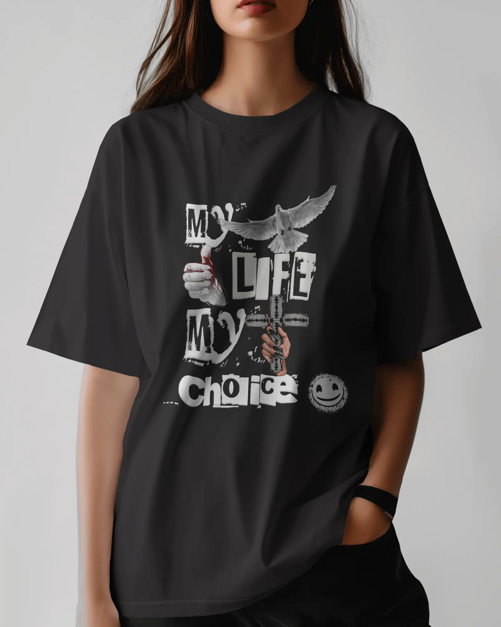 ["Premium 'My Life My Choice' Oversized Graphic T-shirt by YORD (T-Shirts) - photo 1 of 11", "Premium 'My Life My Choice' Oversized Graphic T-shirt by YORD (T-Shirts) - photo 2 of 11", "Premium 'My Life My Choice' Oversized Graphic T-shirt by YORD (T-Shirts) - photo 3 of 11", "Premium 'My Life My Choice' Oversized Graphic T-shirt by YORD (T-Shirts) - photo 4 of 11", "Premium 'My Life My Choice' Oversized Graphic T-shirt by YORD (T-Shirts) - photo 5 of 11", "Premium 'My Life My Choice' Oversized Graphic T-sh