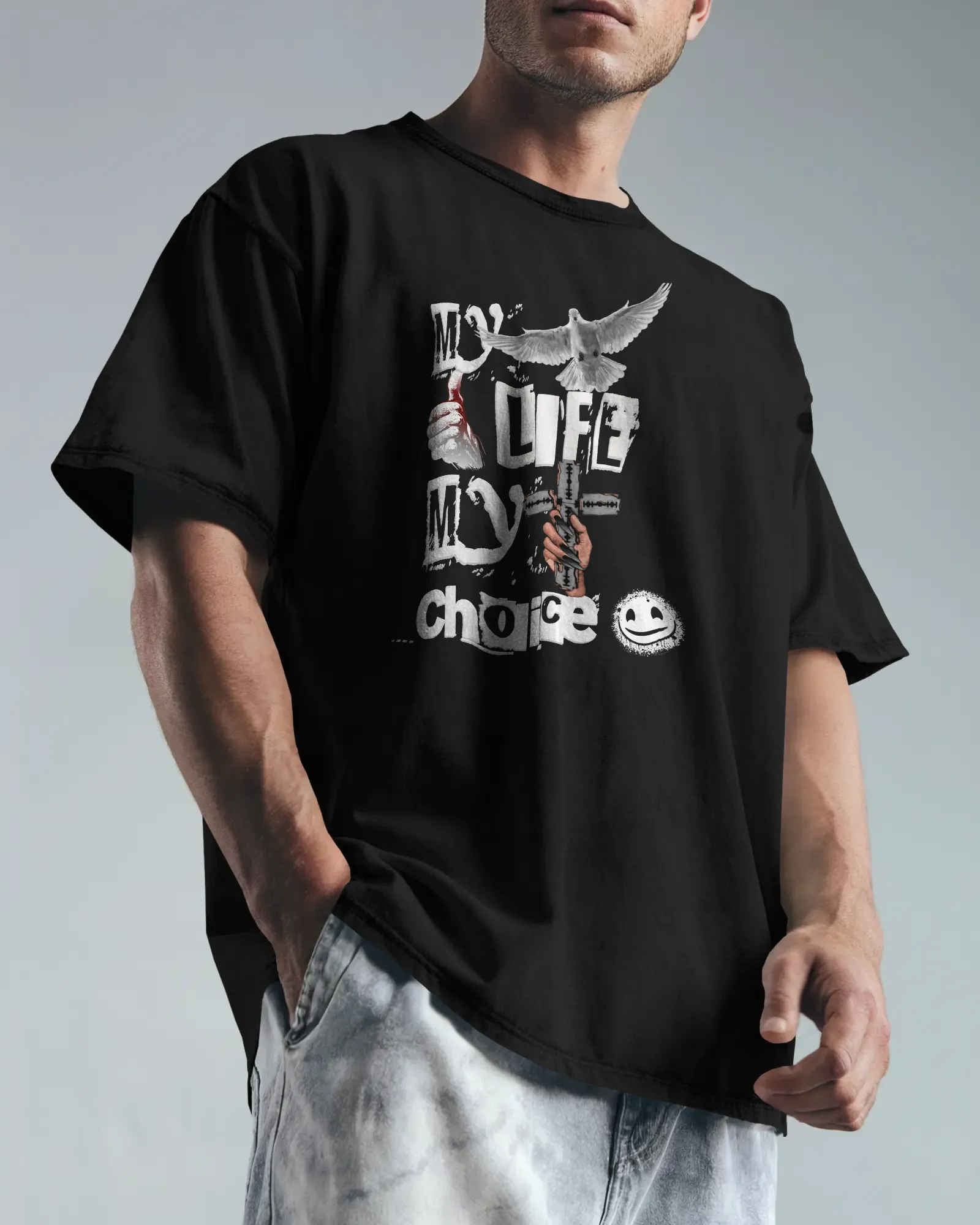 ["Premium 'My Life My Choice' Oversized Graphic T-shirt by YORD (T-Shirts) - photo 1 of 11", "Premium 'My Life My Choice' Oversized Graphic T-shirt by YORD (T-Shirts) - photo 2 of 11", "Premium 'My Life My Choice' Oversized Graphic T-shirt by YORD (T-Shirts) - photo 3 of 11", "Premium 'My Life My Choice' Oversized Graphic T-shirt by YORD (T-Shirts) - photo 4 of 11", "Premium 'My Life My Choice' Oversized Graphic T-shirt by YORD (T-Shirts) - photo 5 of 11", "Premium 'My Life My Choice' Oversized Graphic T-sh