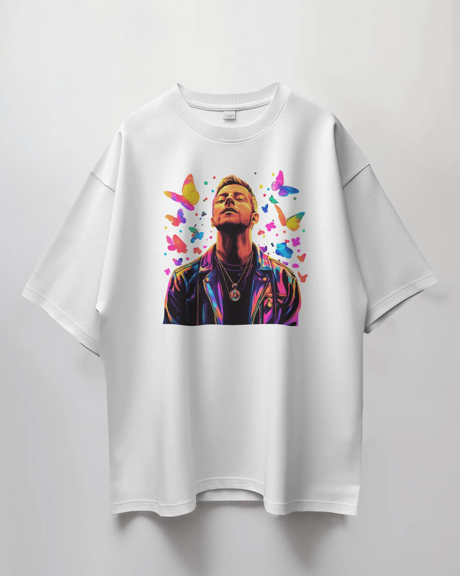 Premium Oversize Coldplay Concert T-Shirt - French Terry Cotton 240 GSM