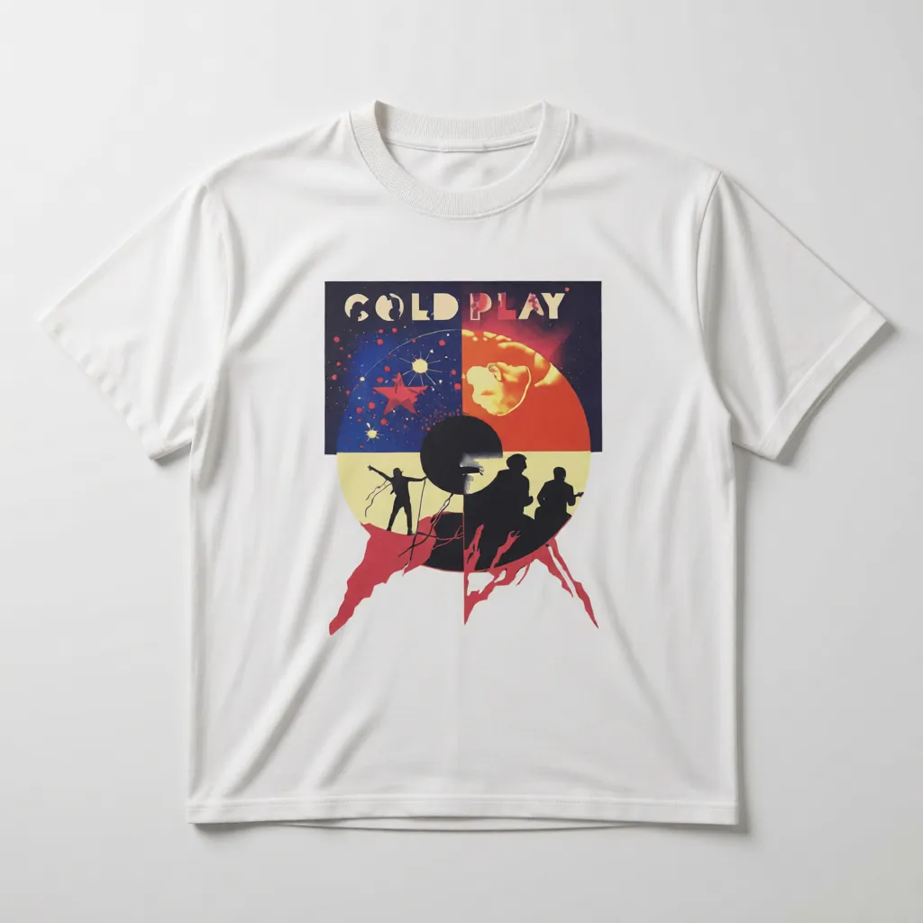 Premium Oversized Coldplay Concert T-Shirt - French Terry Cotton 240 GSM - alternate view